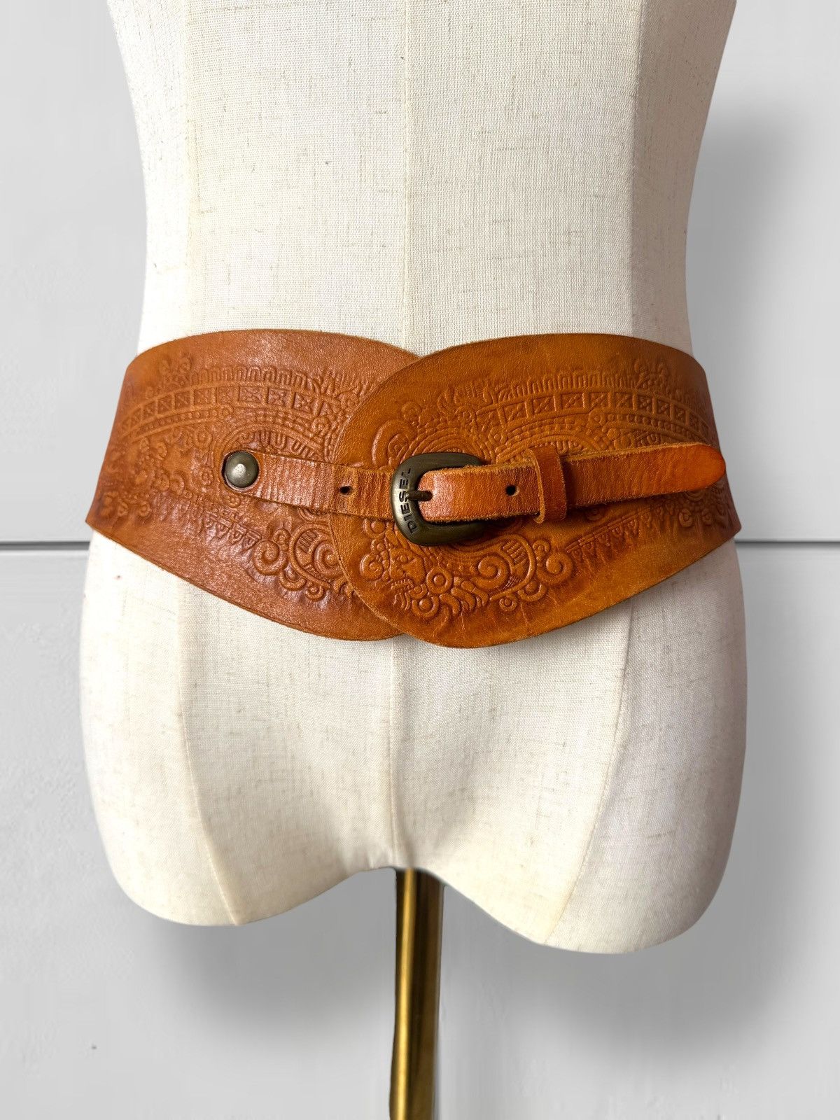 Diesel Diesel Vintage Archive Cow Leather Western Cowgirl Wide Belt Size ONE SIZE - 2 Thumbnail