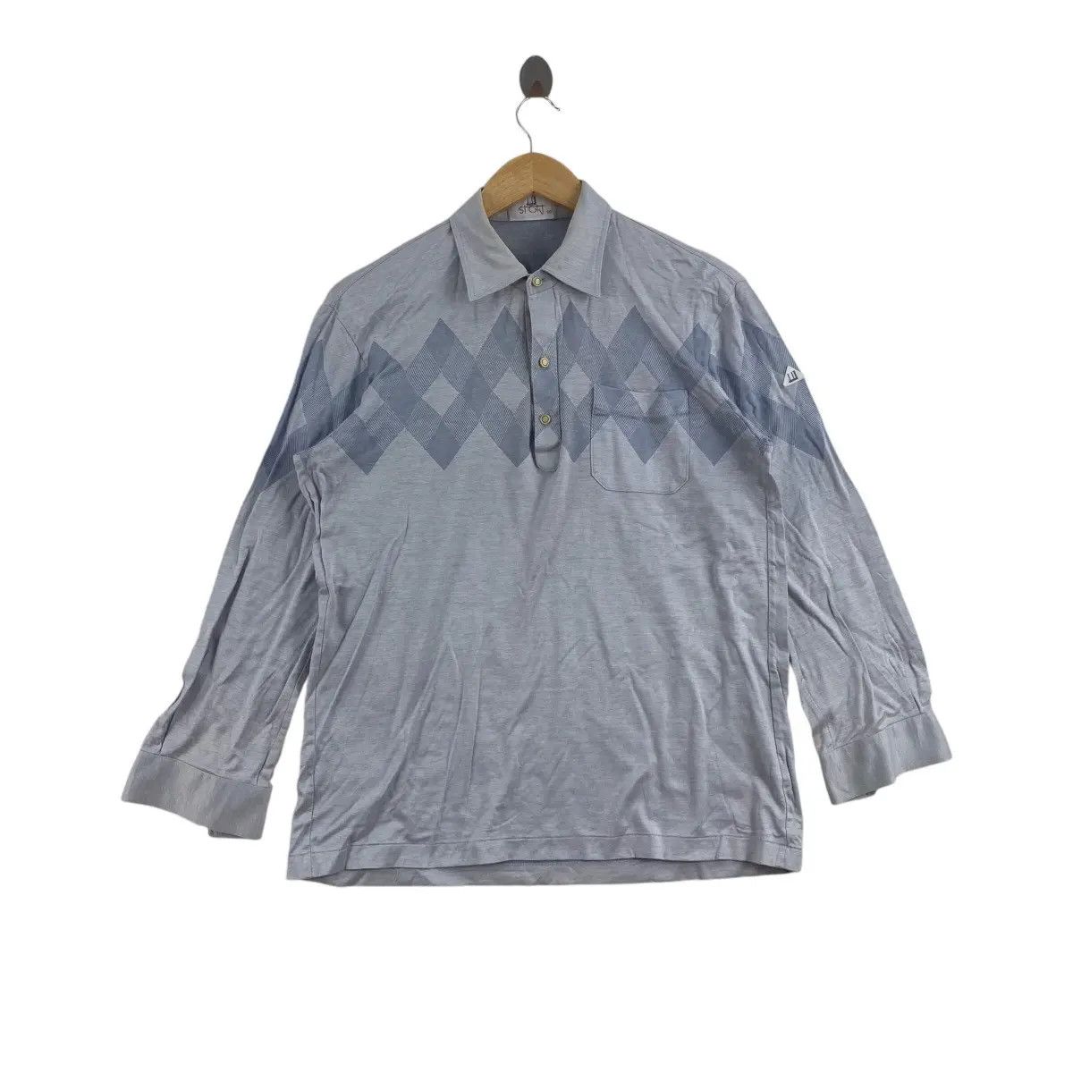 Vintage Vintage DUNHILL LONDON SPORT Plaids Polo Tee Shirt Size US M / EU 48-50 / 2 - 1 Thumbnail