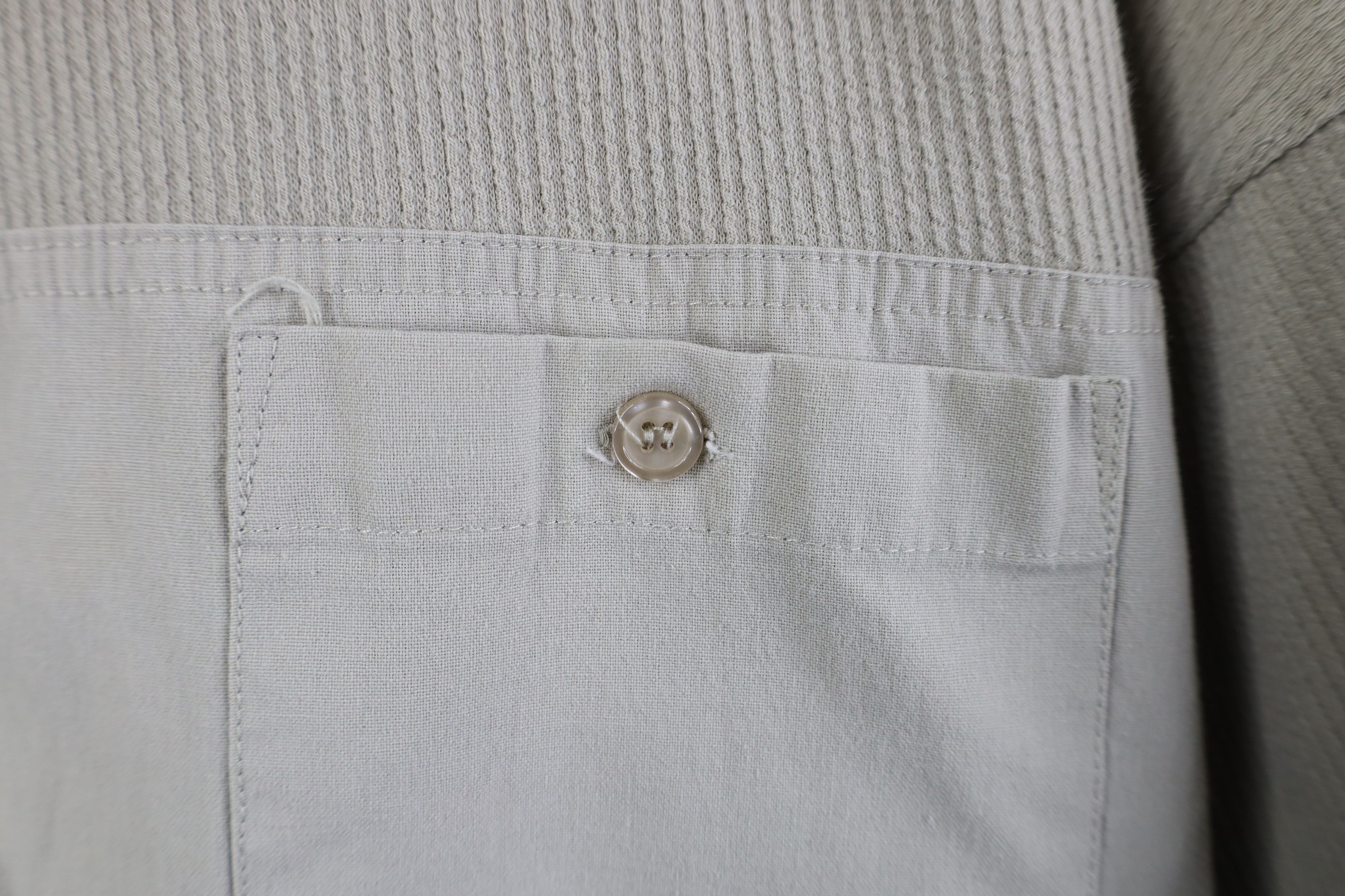 Vintage Vintage 90s Streetwear Ribbed Knit Pullover Polo Shirt Beige Size US XXL / EU 58 / 5 - 4 Thumbnail