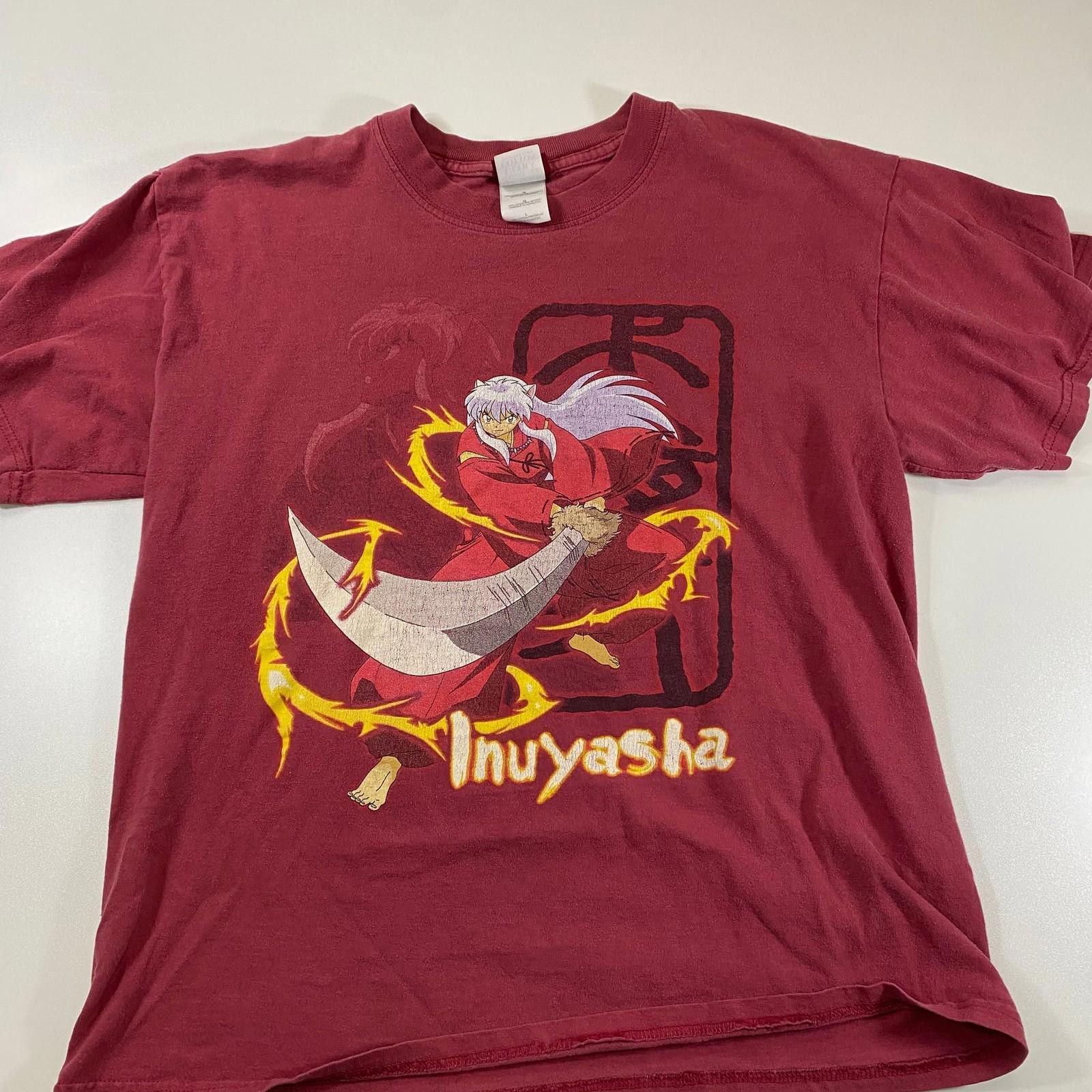 Gildan Vintage Inuyasha T-Shirt Red Anime Manga 2003 Size ONE SIZE - 1 Thumbnail