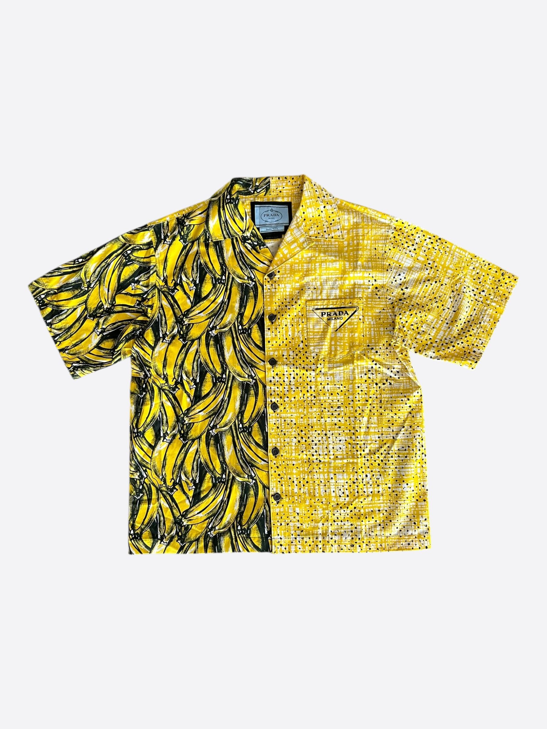 Prada Prada Yellow Banana Split Button Up Shirt Size US M / EU 48-50 / 2 - 1 Thumbnail