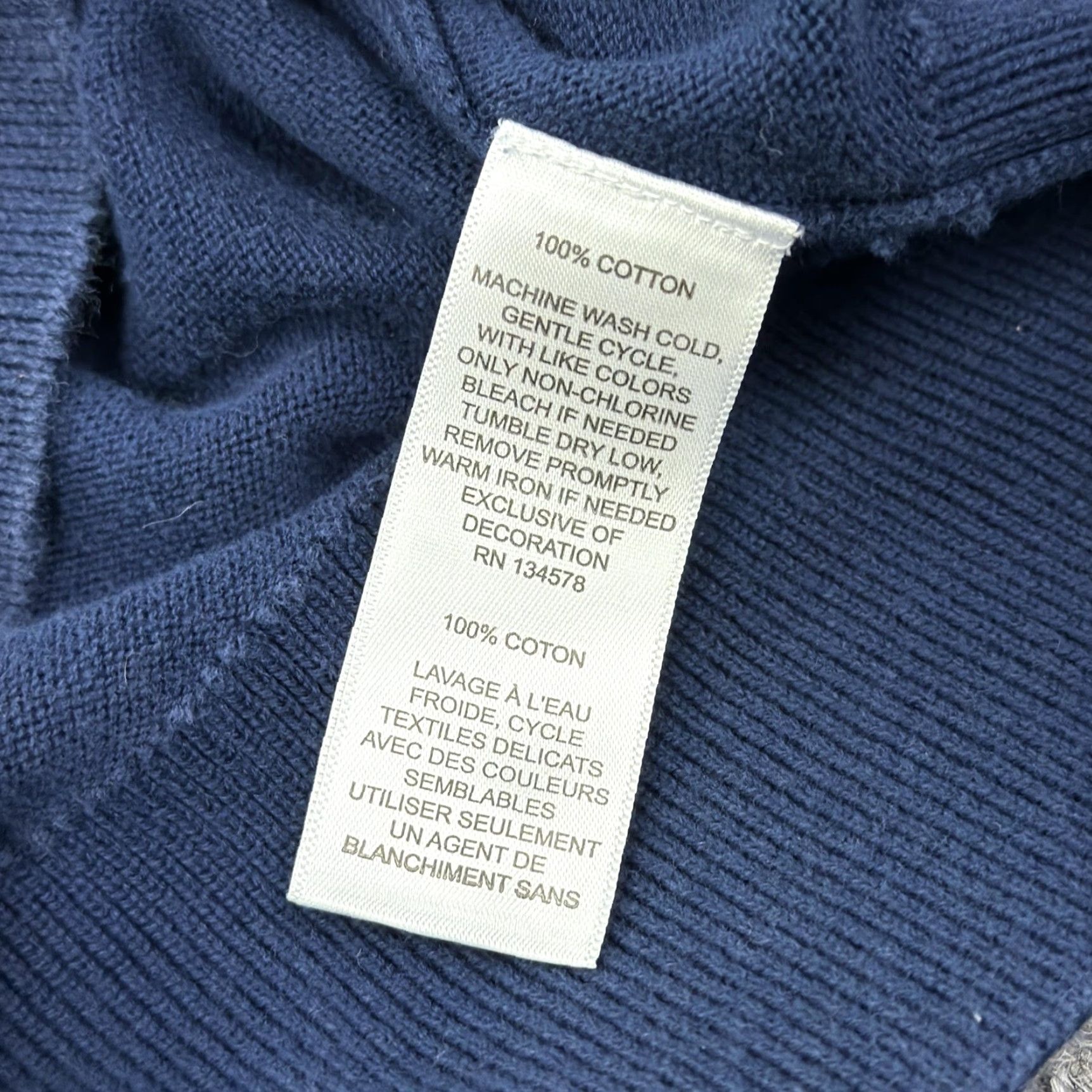 Vineyard Vines Vineyard Vines Sweater Womens XS Navy Blue V-Neck Cotton Logo Whale Size XS / US 0-2 / IT 36-38 - 6 Thumbnail
