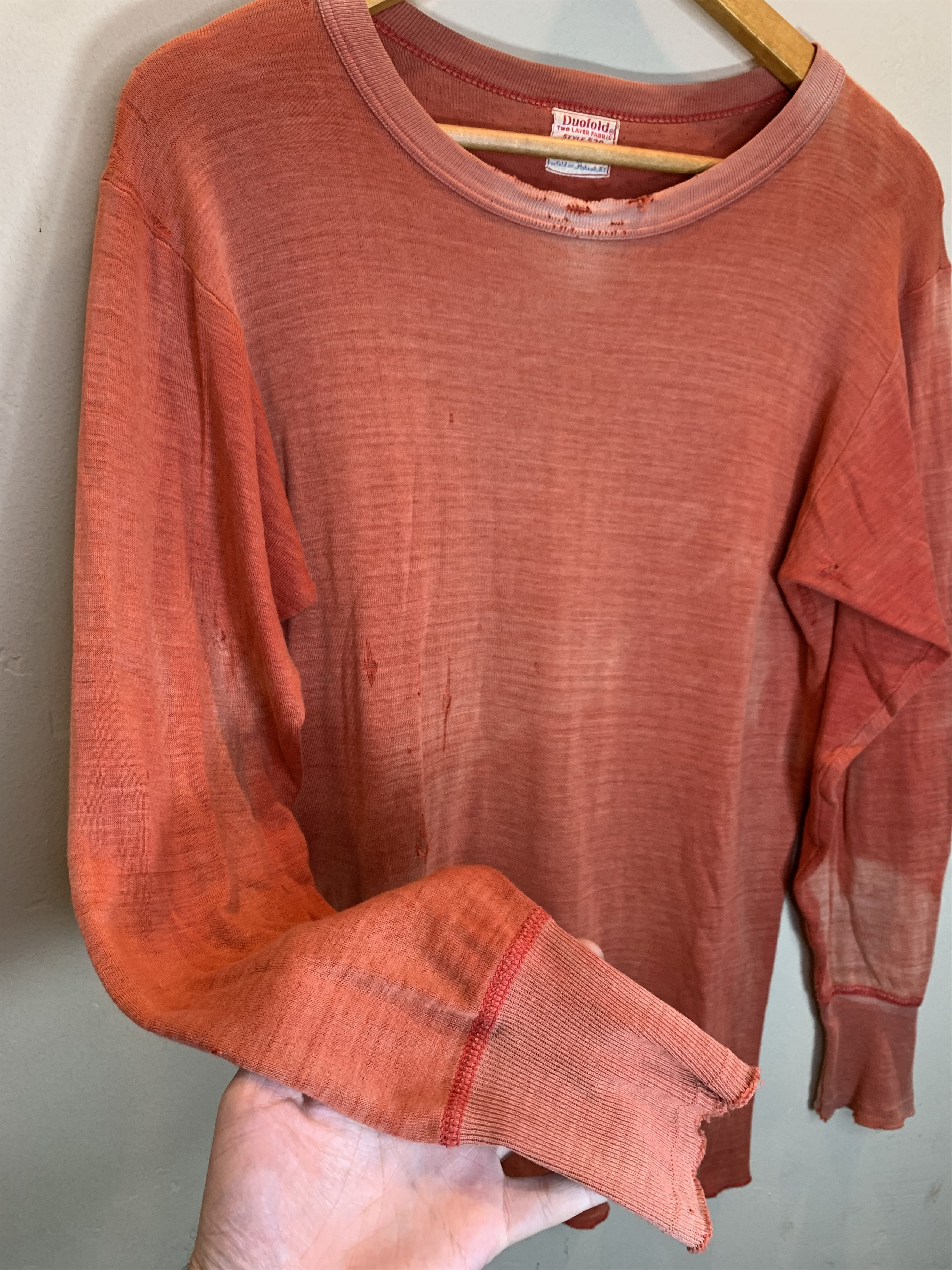 Vintage *RARE* Vintage 50’s Duofold Style 529 Faded Smoked Out Shirt Size US M / EU 48-50 / 2 - 4 Thumbnail