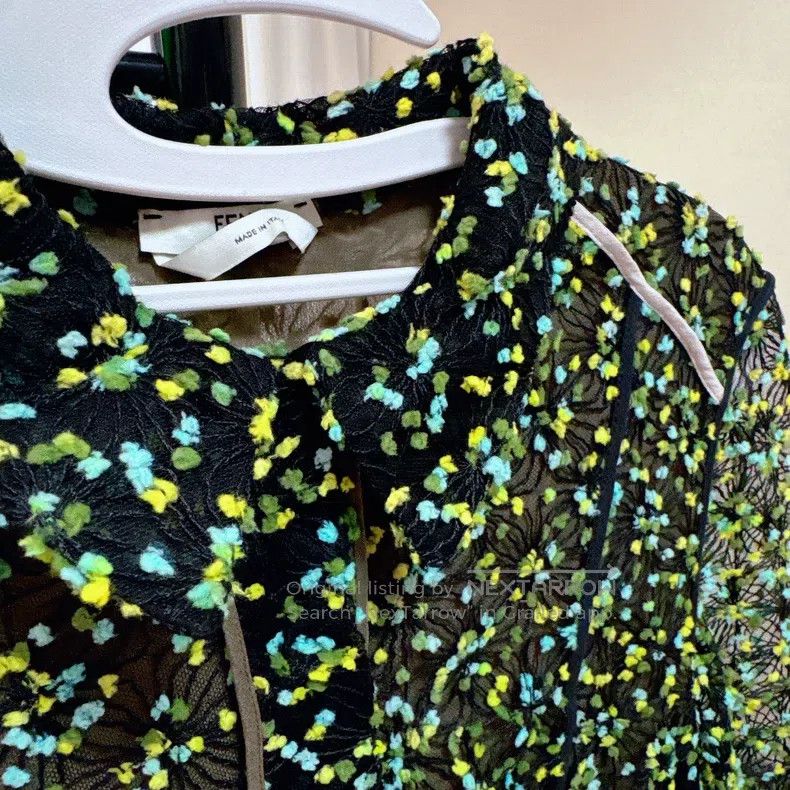 Fendi Fendi Long Sleeve Floral Dress Size XS / US 0-2 / IT 36-38 - 5 Thumbnail