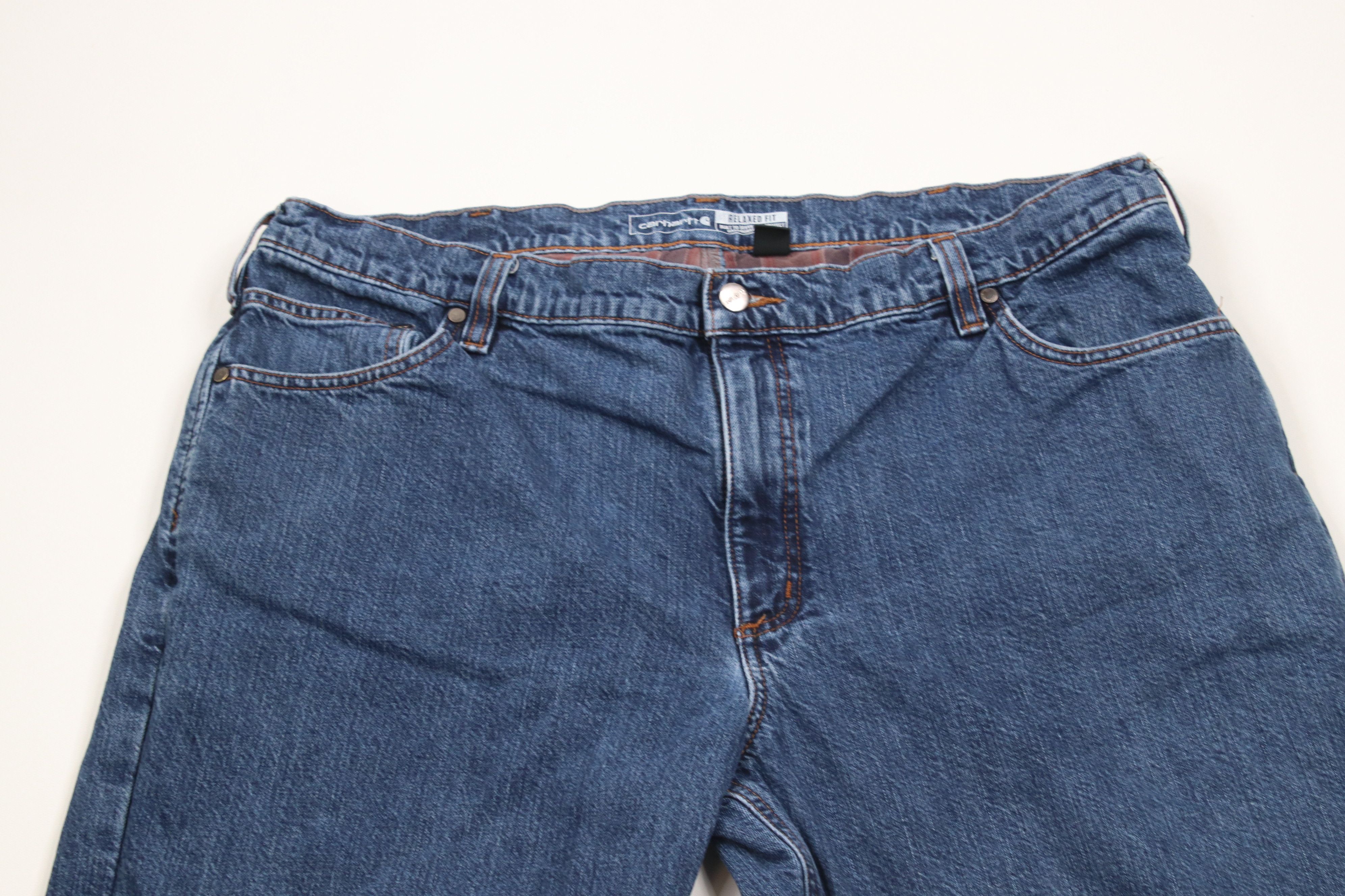 Carhartt × Vintage Vintage Carhartt Flannel Lined Relaxed Fit Denim Jeans Blue Size US 42 / EU 58 - 3 Thumbnail