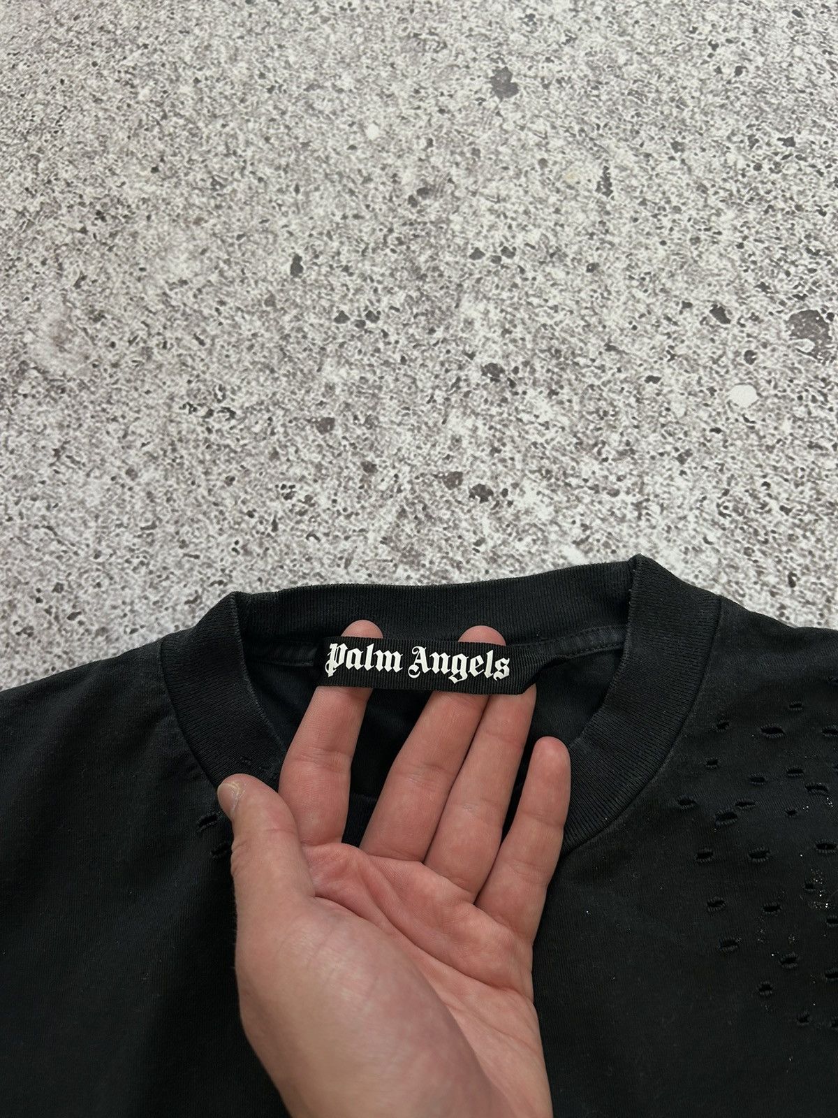 Palm Angels Luxury Palm Angels Glittered Logo Street Fashion T-Shirt Size US L / EU 52-54 / 3 - 8 Thumbnail