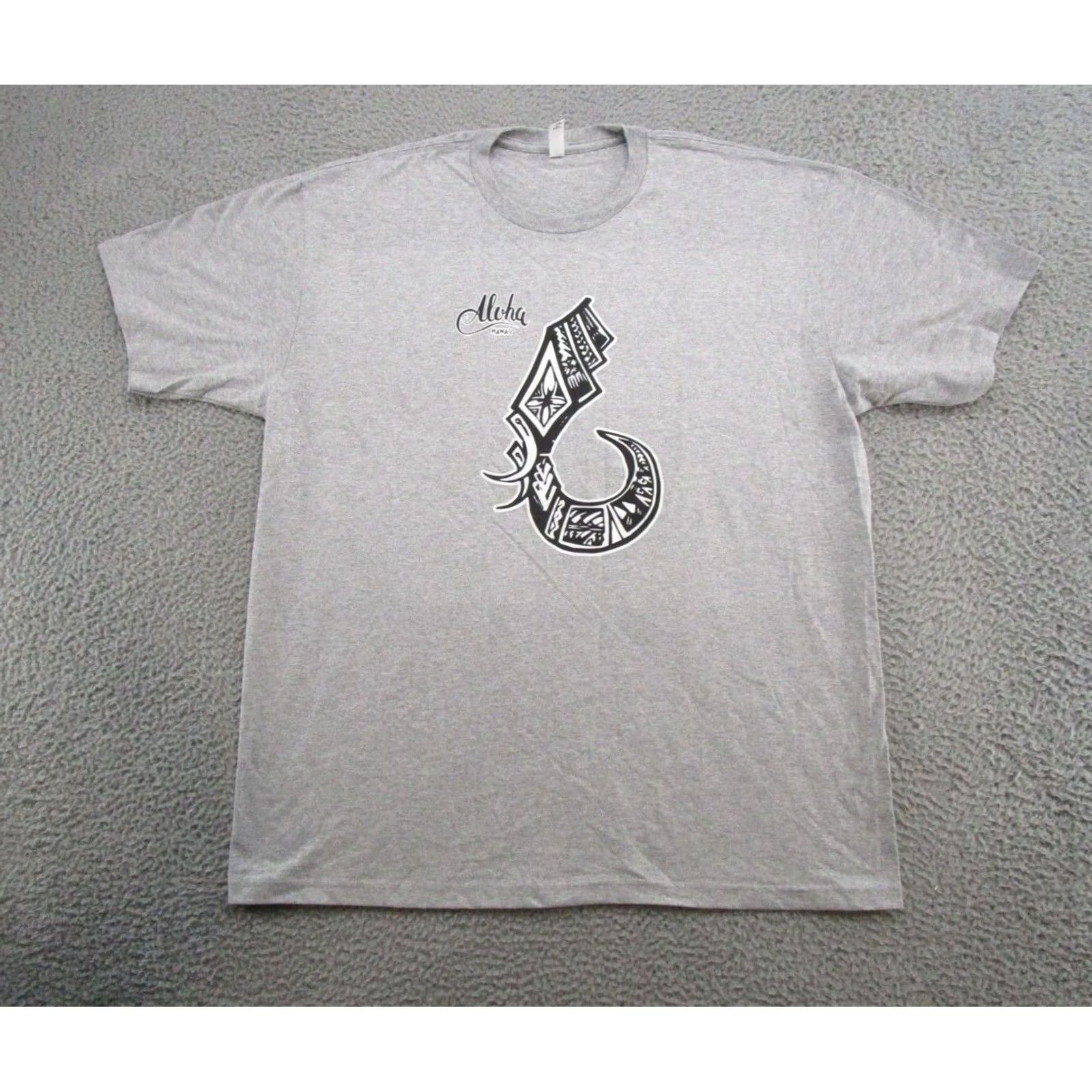 Next Level Aloha Hawaii Native Tribal Fish Hook Fishing Graphic T-Shirt Men's XL Gray Nike? Size US XL / EU 56 / 4 - 2 Thumbnail