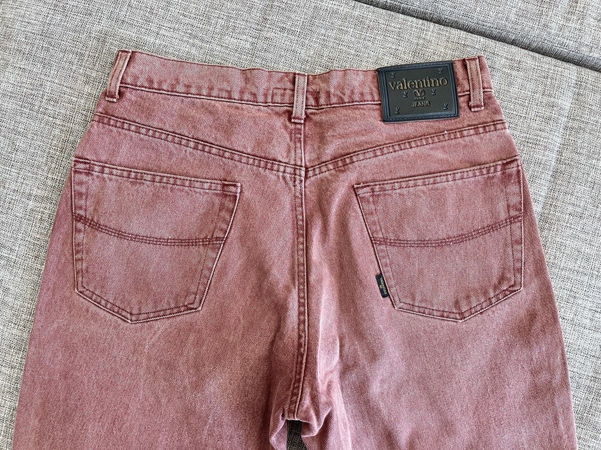 Valentino Valentino Jeans – Vintage Burgundy Designer Denim Size US 34 / EU 50 - 2 Thumbnail