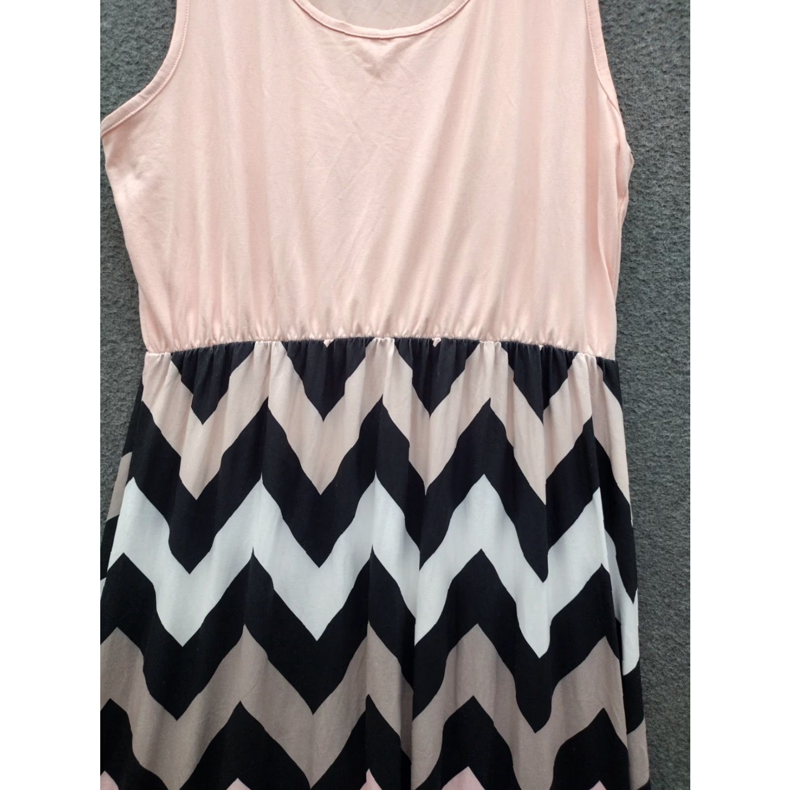Vintage Demetory Women`s Boho Empire Chevron Tank Top Casual Maxi Long Dress 2XL Size XXL / US 16-18 / IT 52-54 - 7 Thumbnail