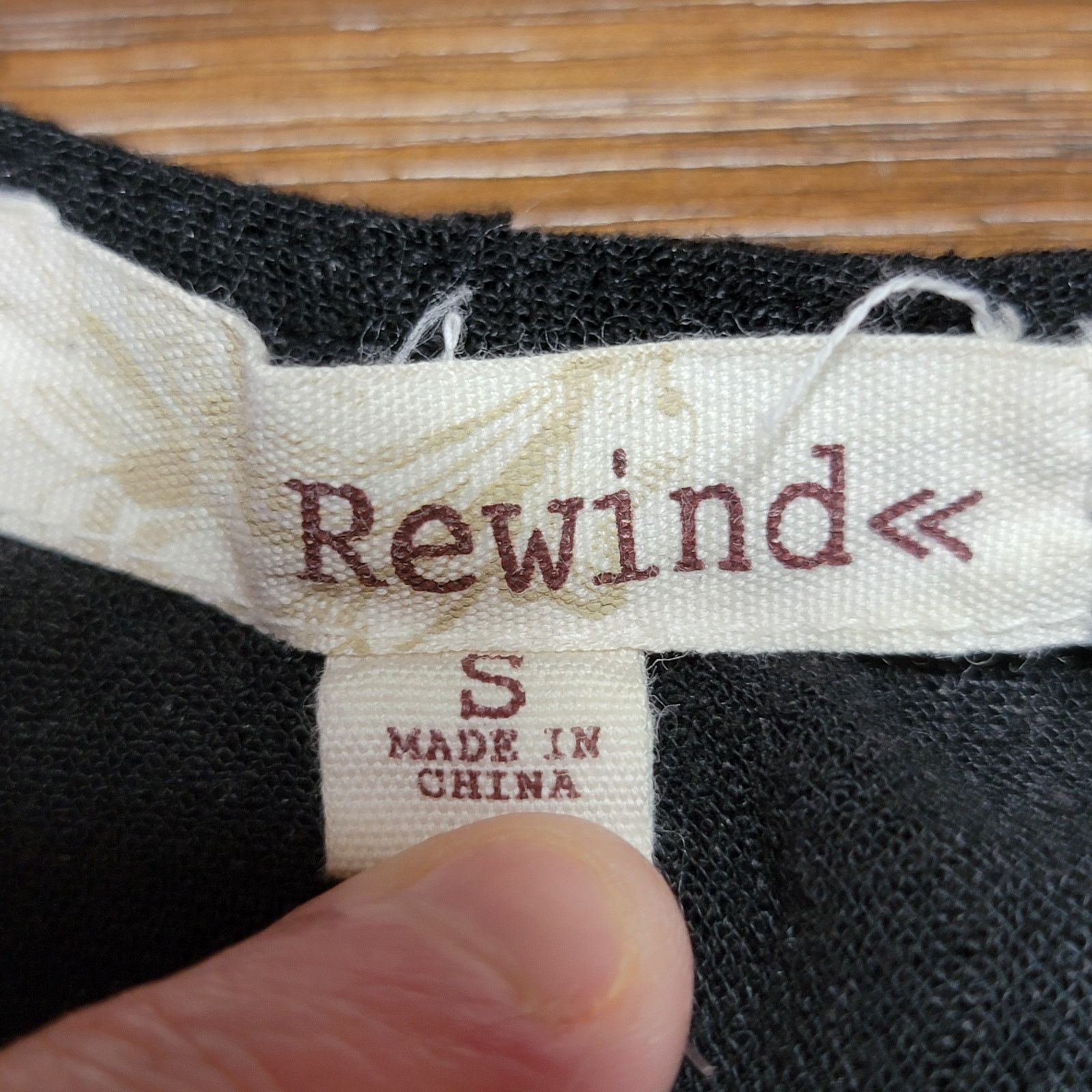 Other Rewind Black Tie Cropped Jumpsuit (15% Linen) - Size Small Size 32" / US 10 / IT 46 - 4 Thumbnail