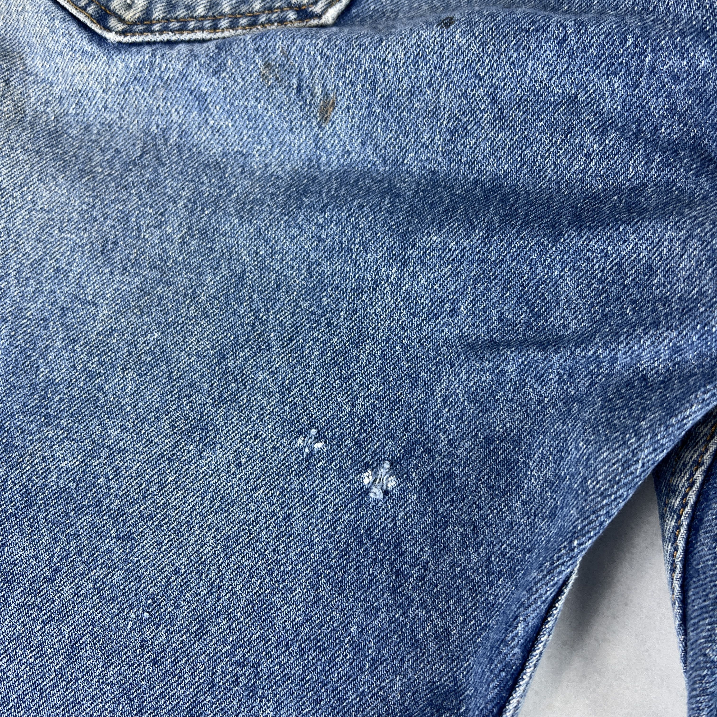 Levi's × Vintage VTG 90s Levi's Jeans 505 Straight Blue Thrashed Cotton Denim Size US 33 - 3 Thumbnail