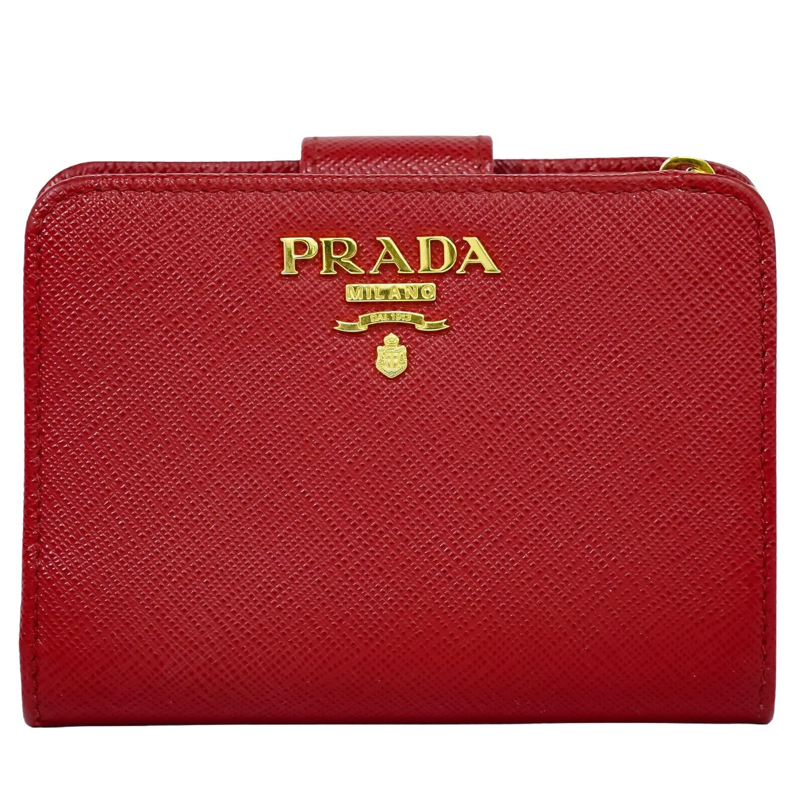 Prada Saffiano Red Leather Wallet (Pre-Owned) Size ONE SIZE - 1 Thumbnail