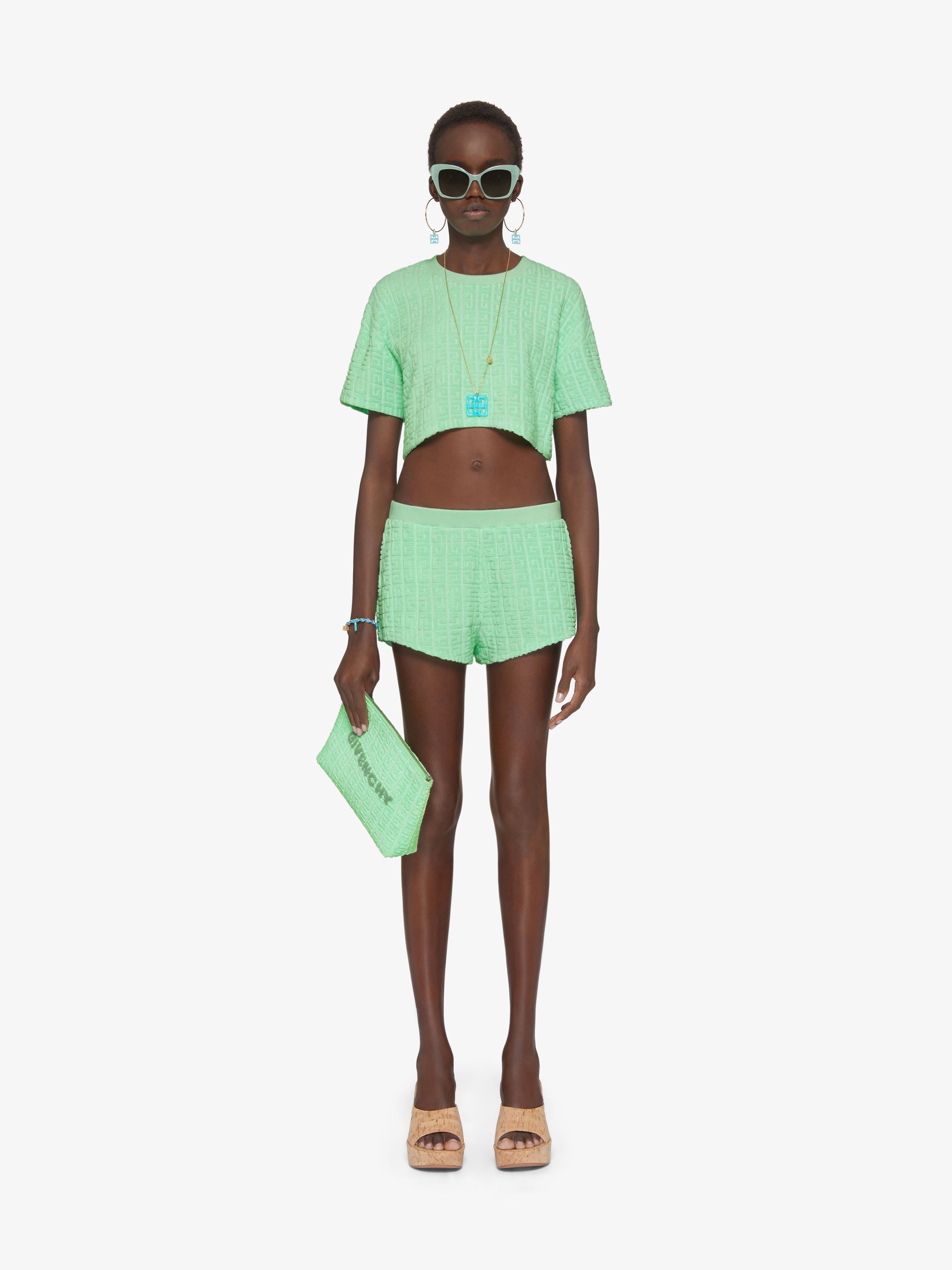 Givenchy o1w1db10825 Cropped T-Shirt in Green Size S / US 4 / IT 40 - 2 Thumbnail