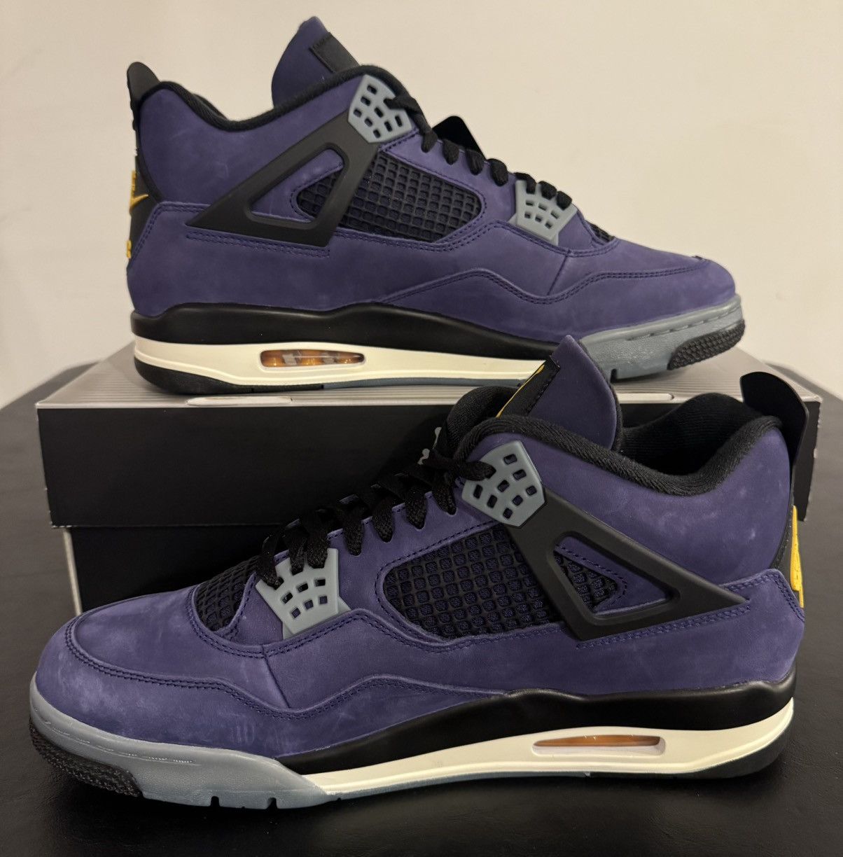Jordan Brand Nike Air Jordan 4 Lakers Lakeshow Imperial Purple Size 13 Size US 13 / EU 46 - 3 Thumbnail
