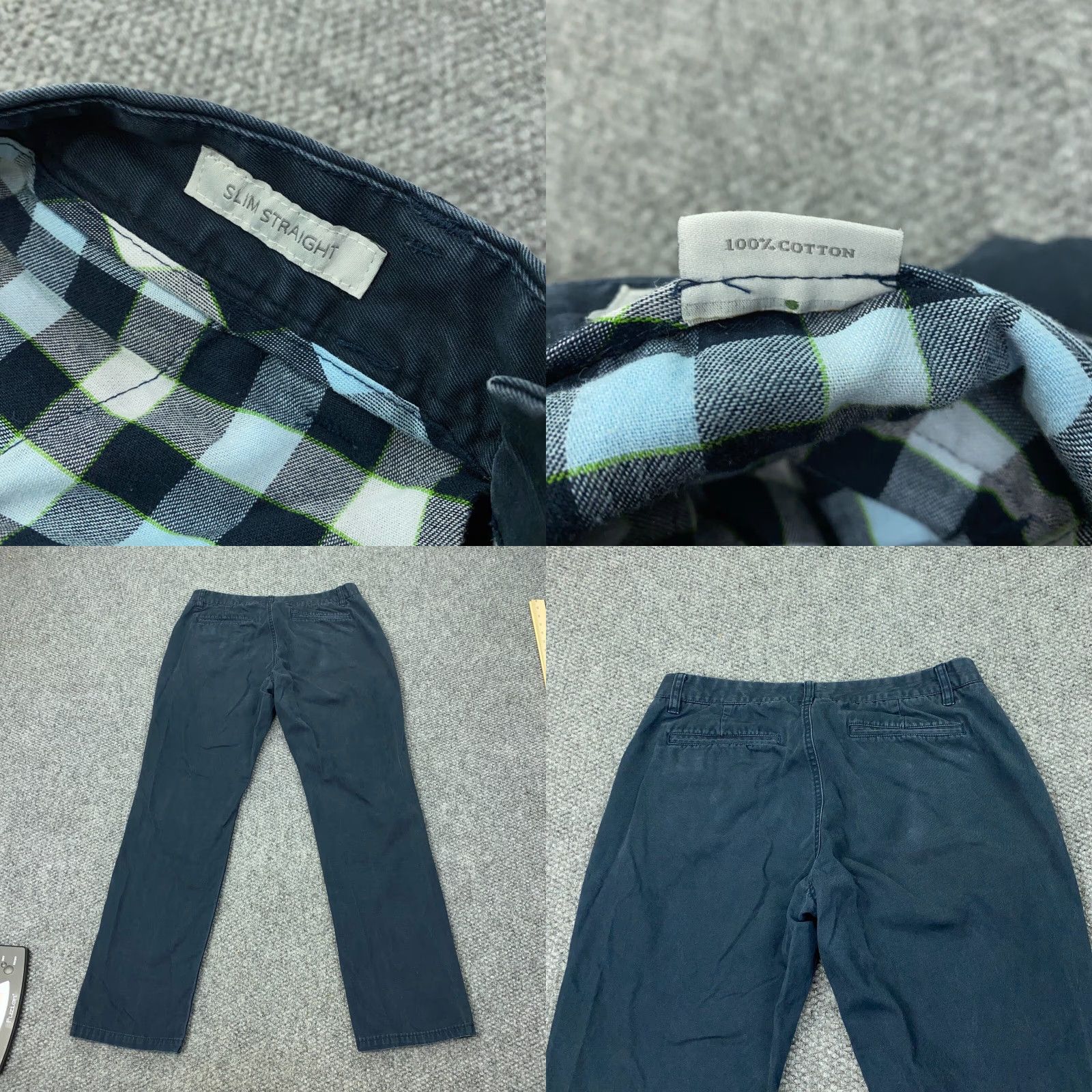 Bonobos Bonobos Washed Pants Mens 36x32 Blue Slim Straight Flat Front Size US 33 - 8 Thumbnail