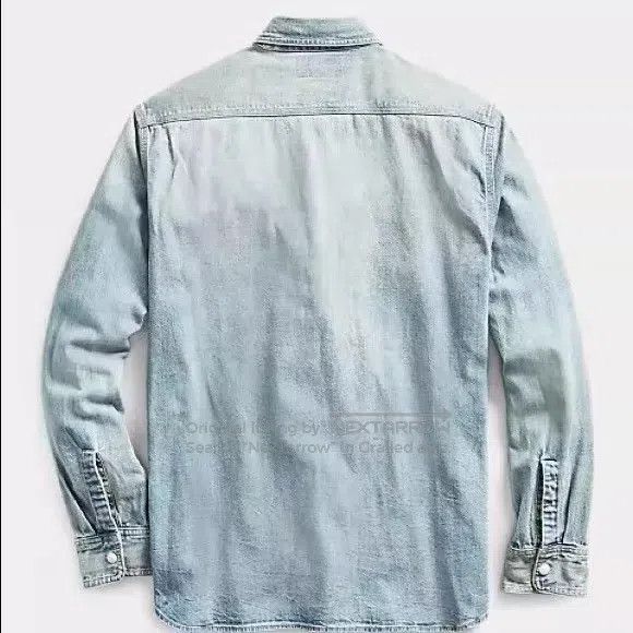RRL Ralph Lauren RRL Ralph Lauren Outdated workwear denim youth shirt Size US L / EU 52-54 / 3 - 7 Thumbnail