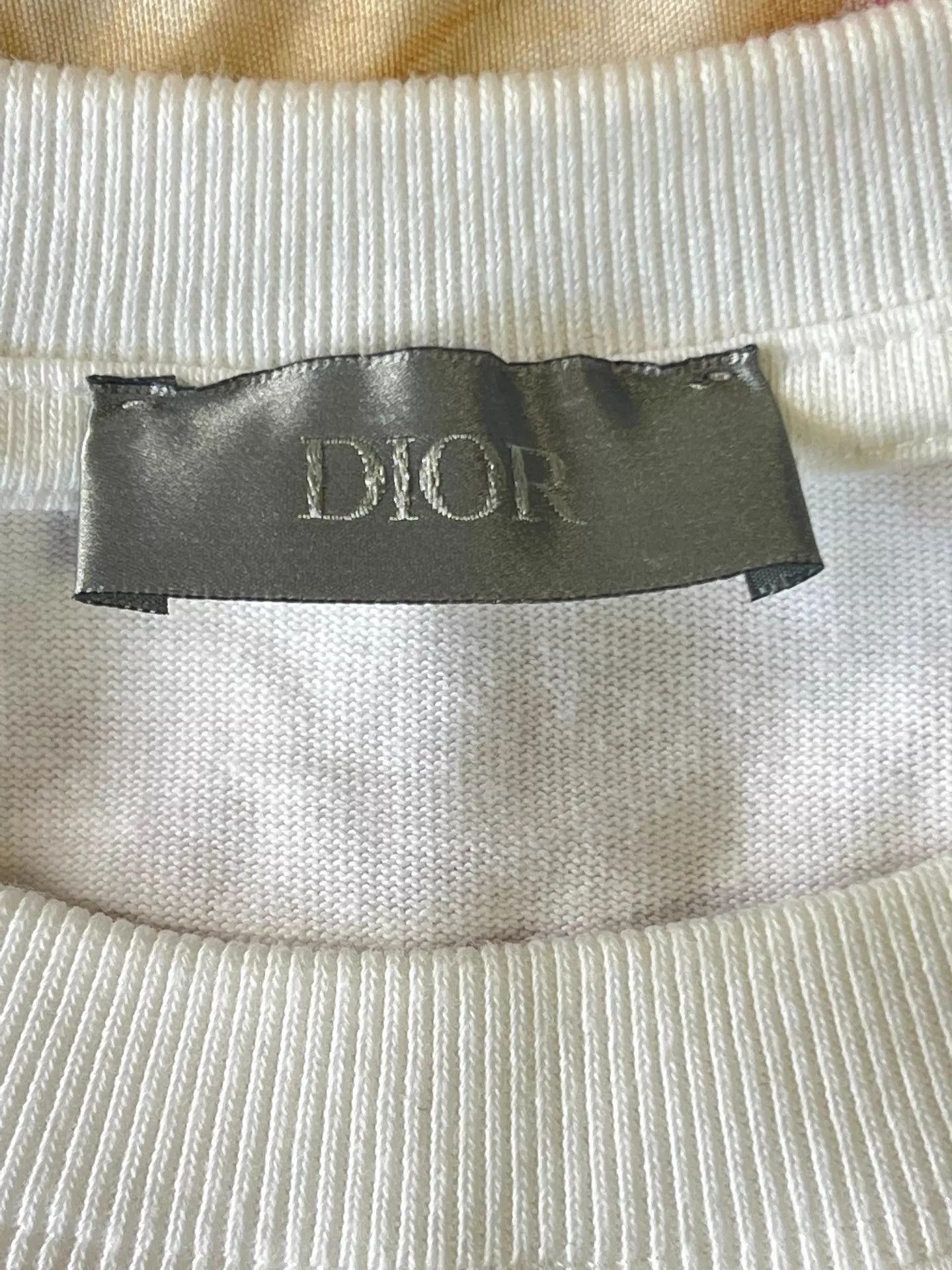 Dior Dior White Short-Sleeve T-Shirt Green Embroidered Logo M Size US M / EU 48-50 / 2 - 6 Thumbnail
