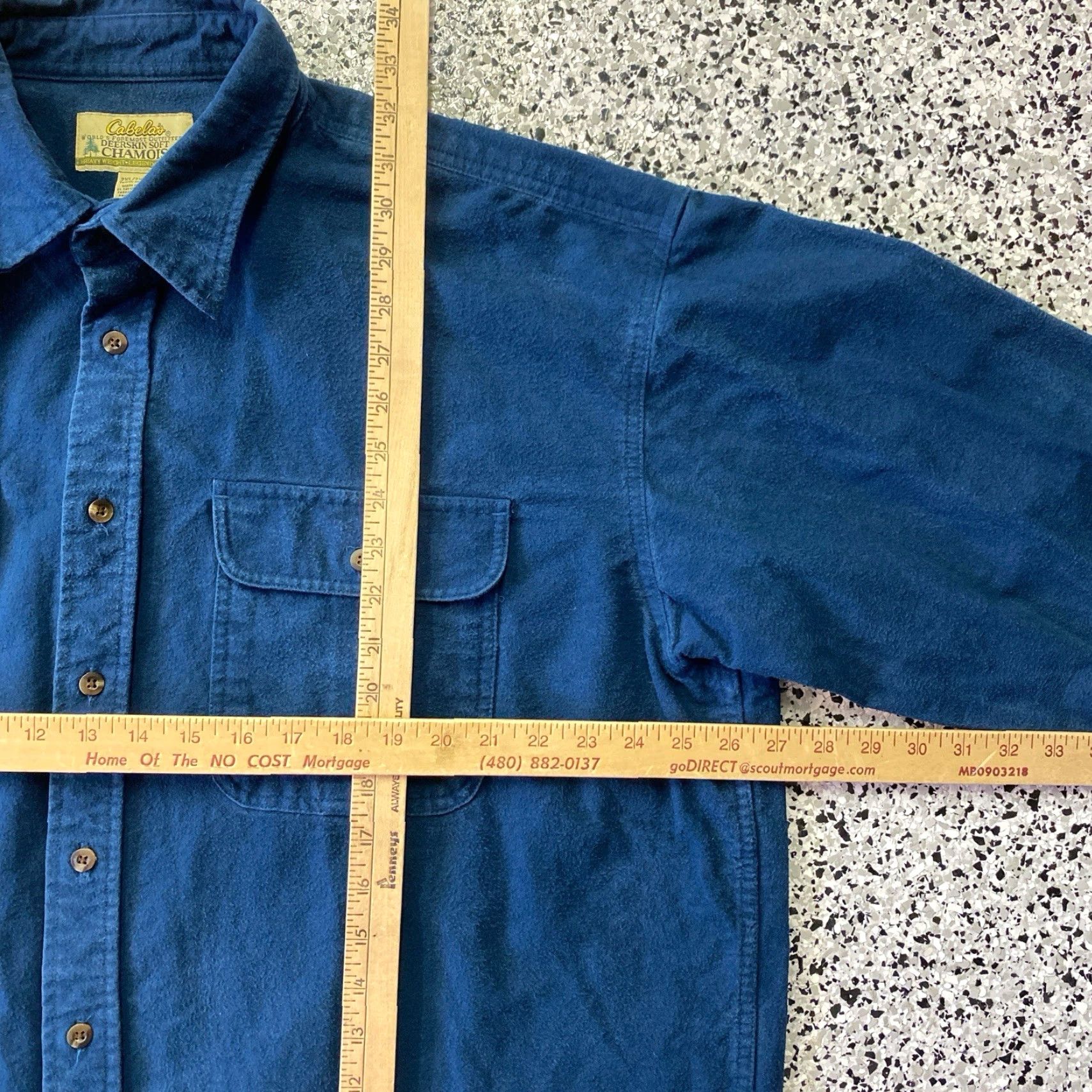 Vintage VINTAGE Cabela's Shirt Deerskin Soft Chamois Cotton Shirt Blue 2XL Mens Button-Up Night 90s Classic Outdoor/Workwear Size US XXL / EU 58 / 5 - 2 Thumbnail