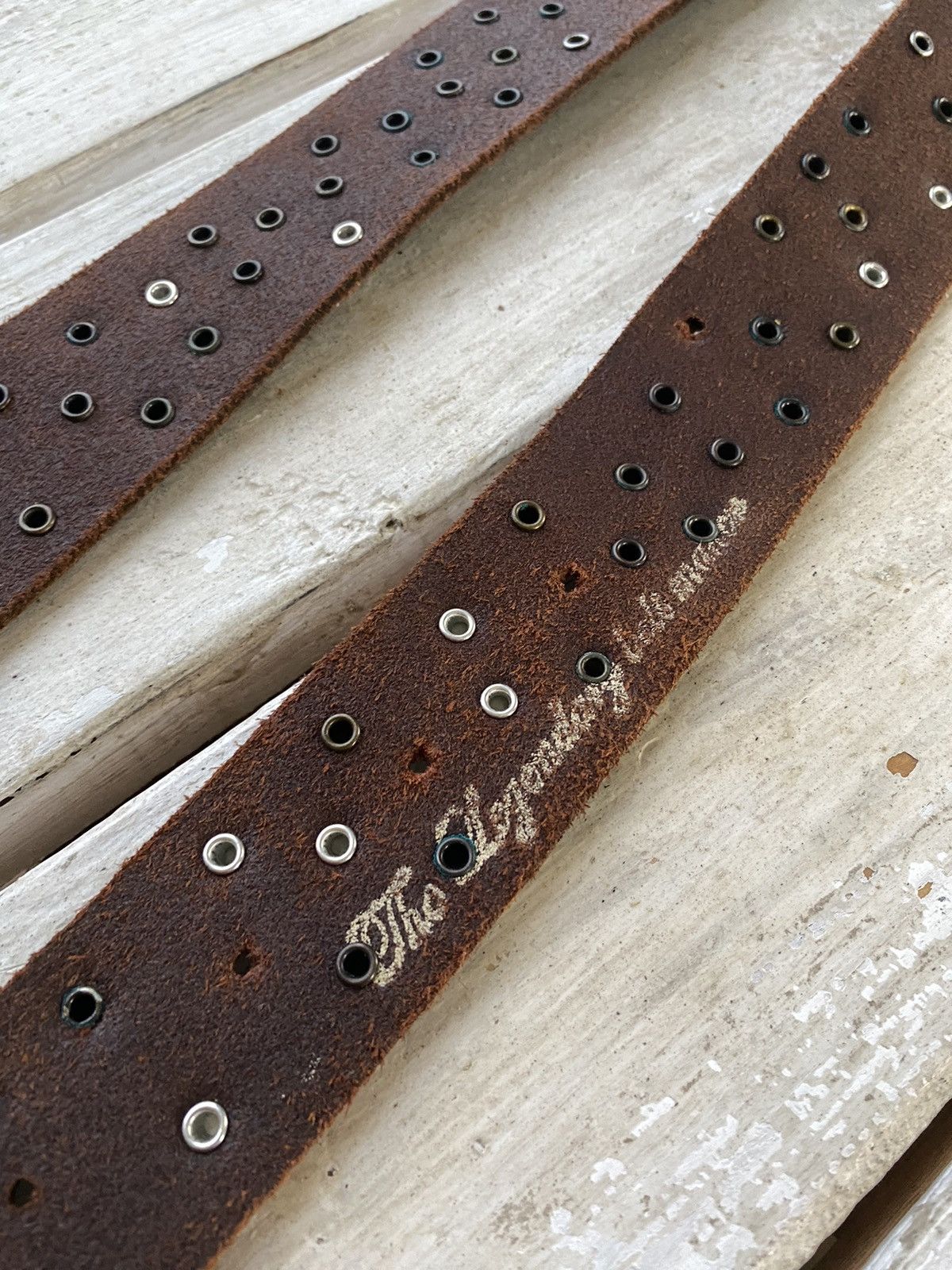 Hysteric Glamour × Leather × Vintage Vintage Leather Belt Y2K Rhinestones Punk Metal Avant Garde Size ONE SIZE - 8 Thumbnail