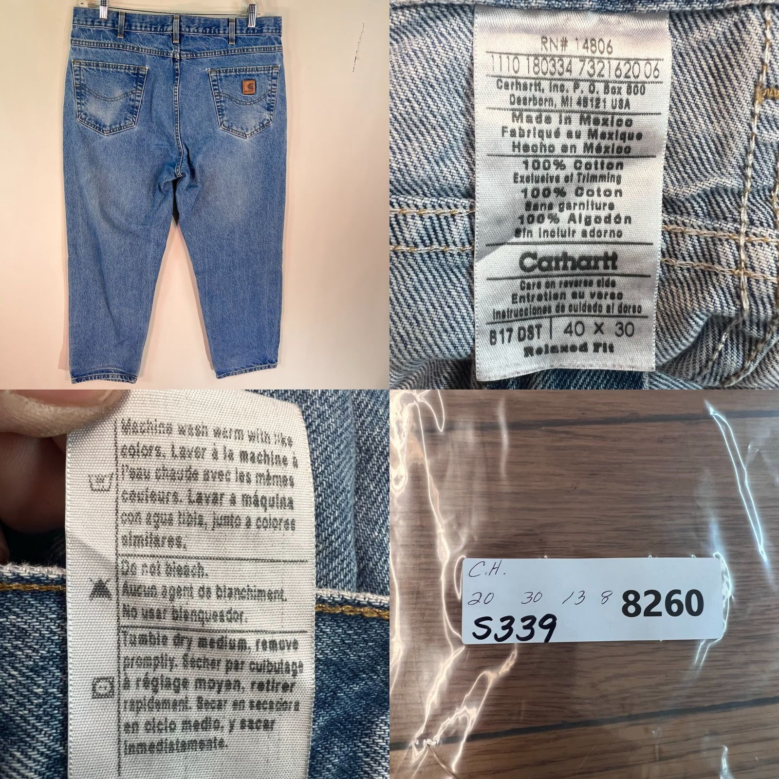 Carhartt VINTAGE Carhartt Pants Mens 40 Blue Relaxed Fit Dungaree Work Wear Outdoor 40x30 Size US 40 / EU 56 - 8 Thumbnail