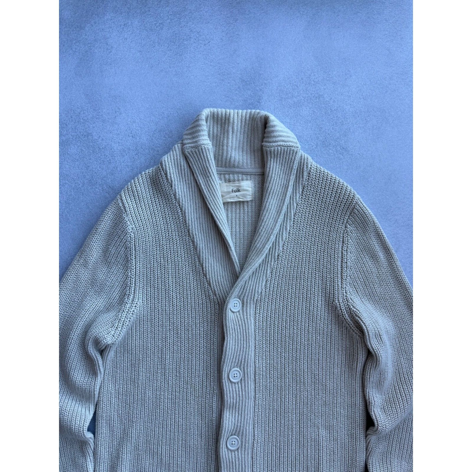 Folk Folk Beige Knitted Cardigan Sweater Size US L / EU 52-54 / 3 - 4 Thumbnail