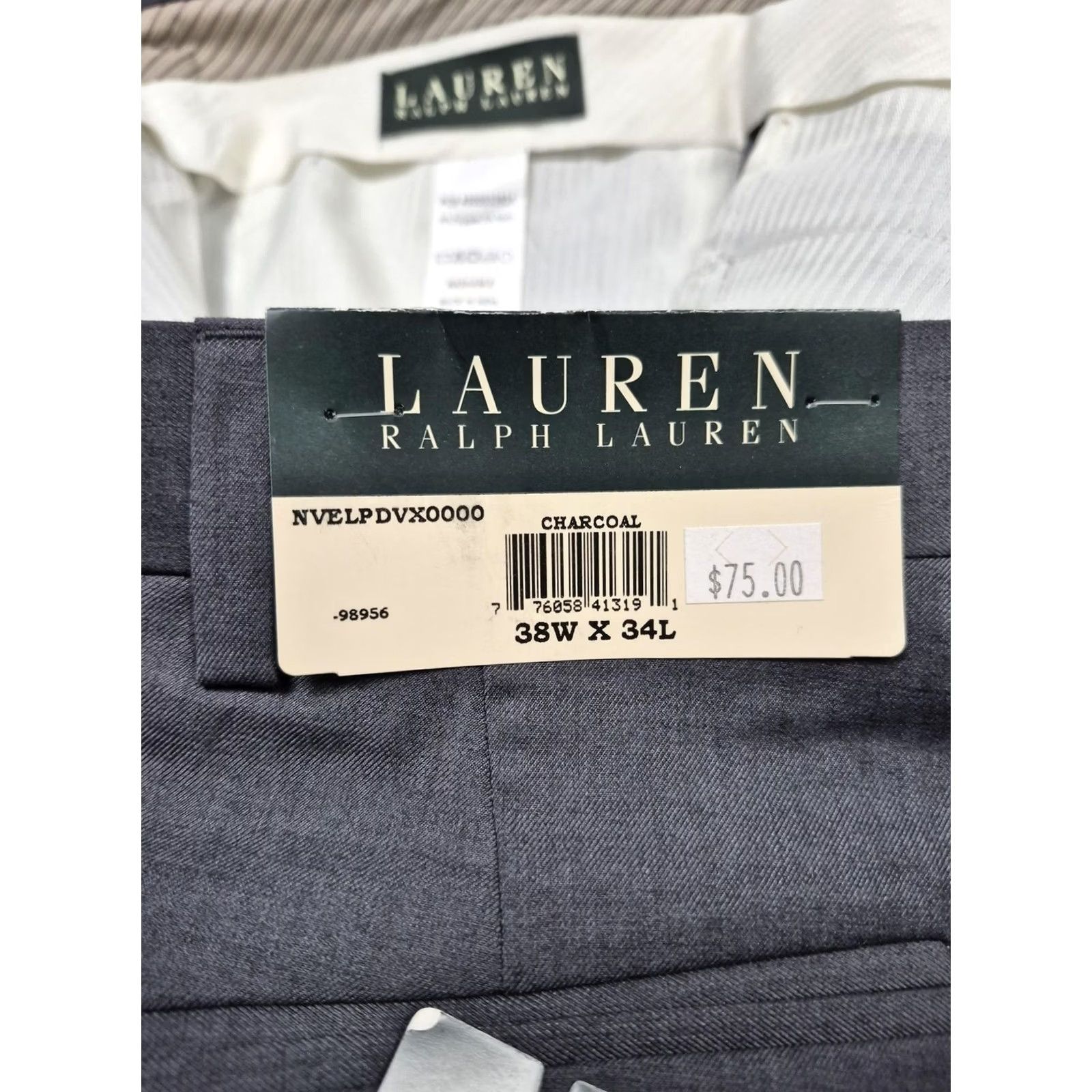 Ralph Lauren Lauren Ralph Lauren Dress Pants Men 38x34 Gray Flat Front Straight Poly Blend Dress Pants Mens 38 Gray Size US 38 / EU 54 - 5 Thumbnail