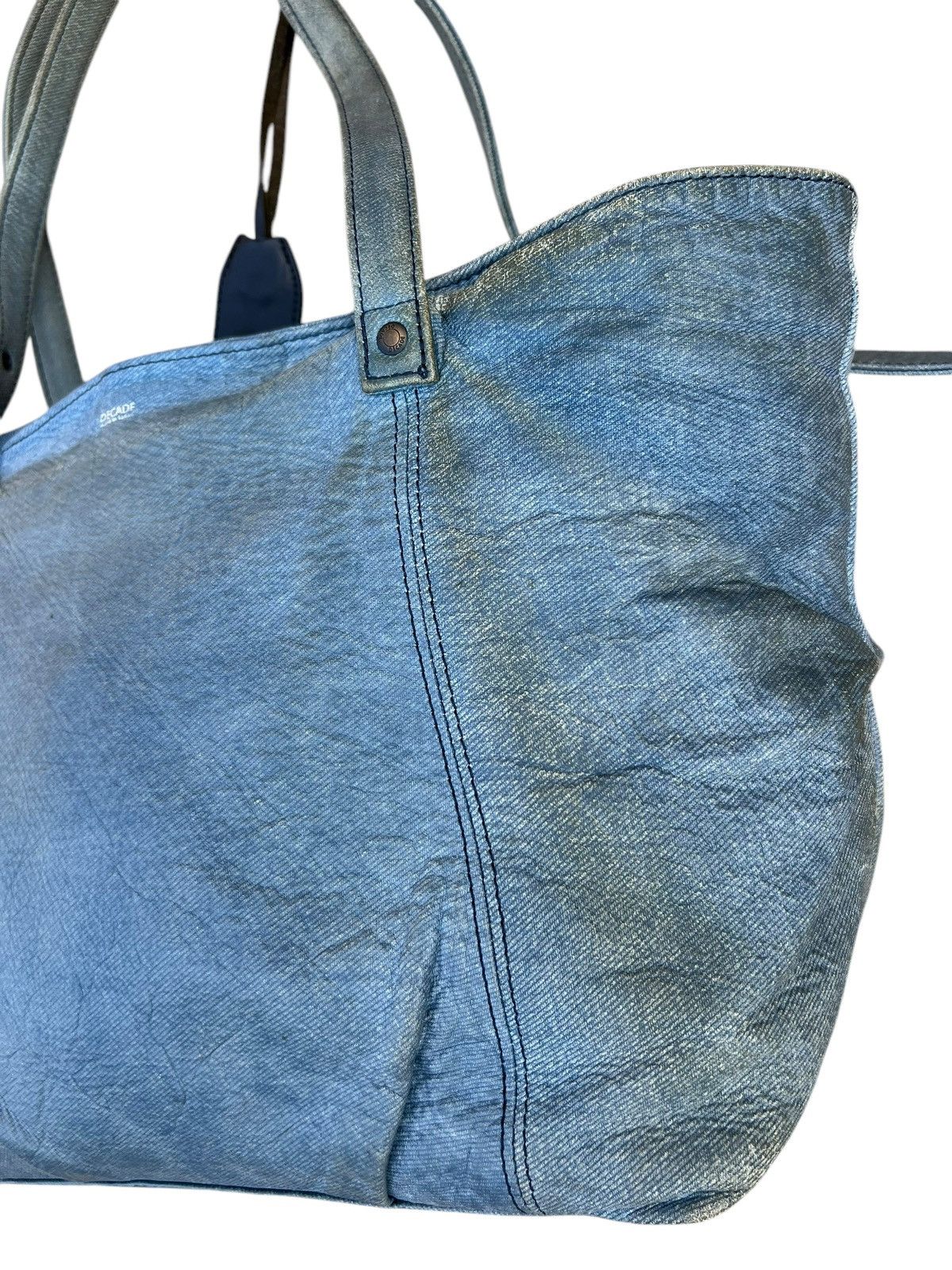 Leather DECADE Japan Distress Dirty Patina Leather Bag Tote Size ONE SIZE - 6 Thumbnail