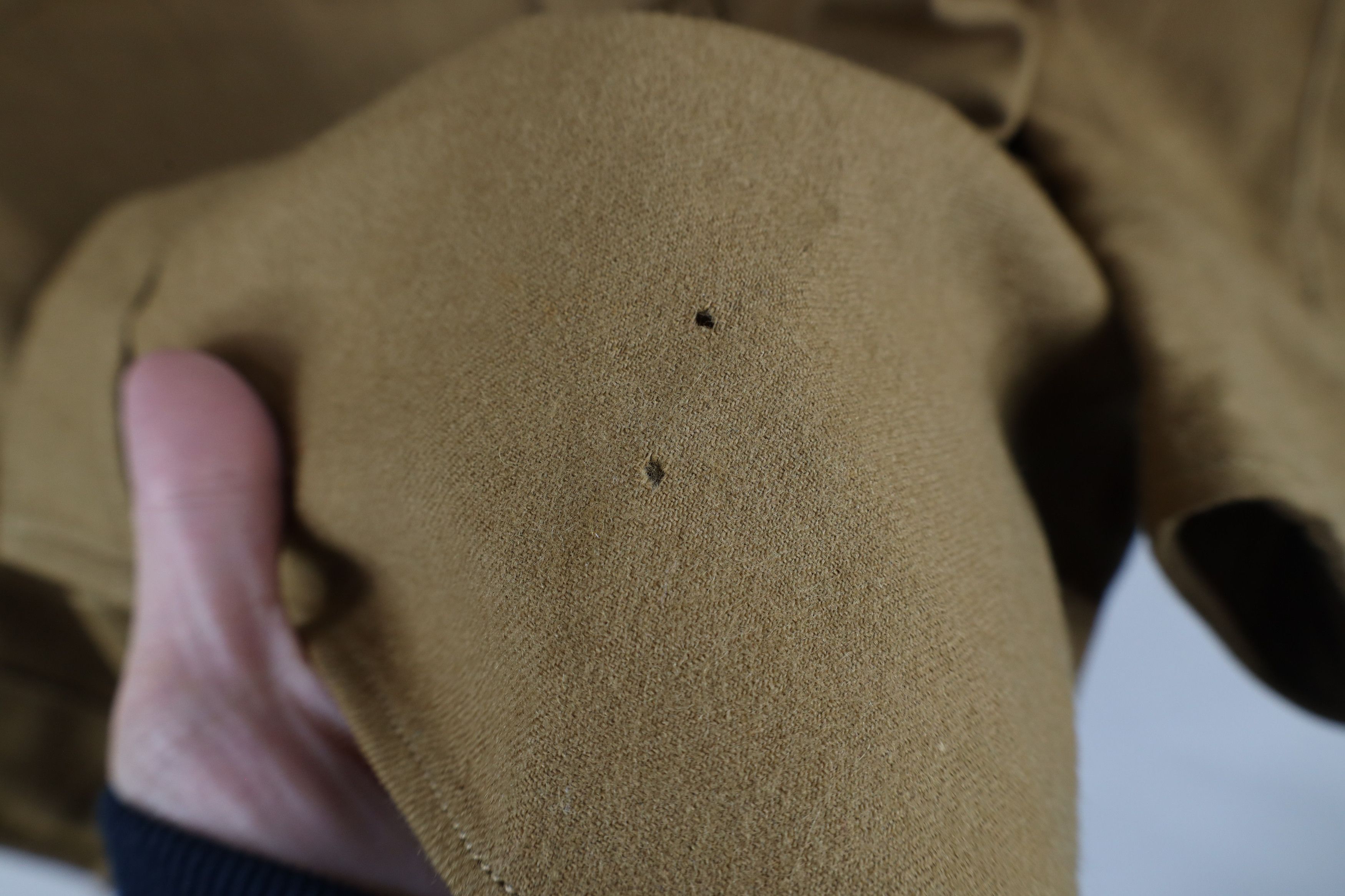 Vintage Vintage 40s WWII Wool Military Field Button Shirt Beige USA Size US L / EU 52-54 / 3 - 4 Thumbnail