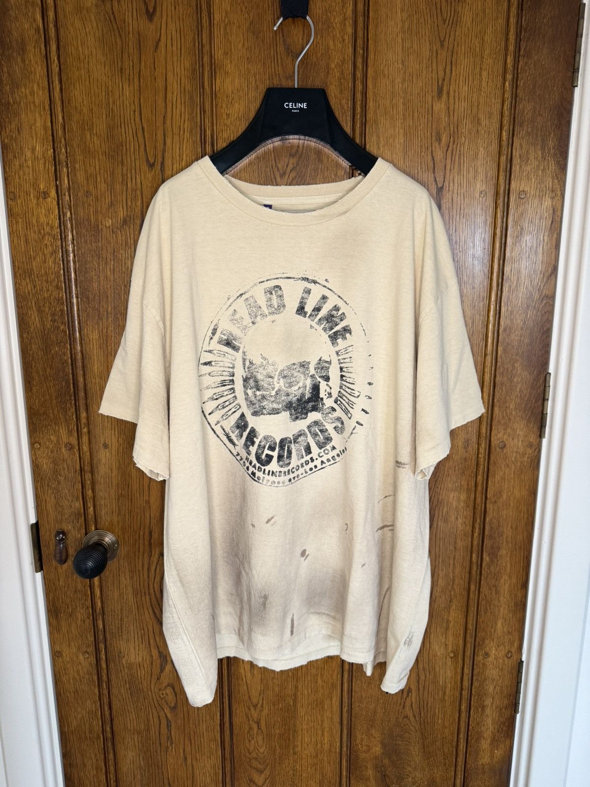 Gallery Dept. Gallery Dept logo head line records distressed t shiet XL Size US XL / EU 56 / 4 - 1 Thumbnail