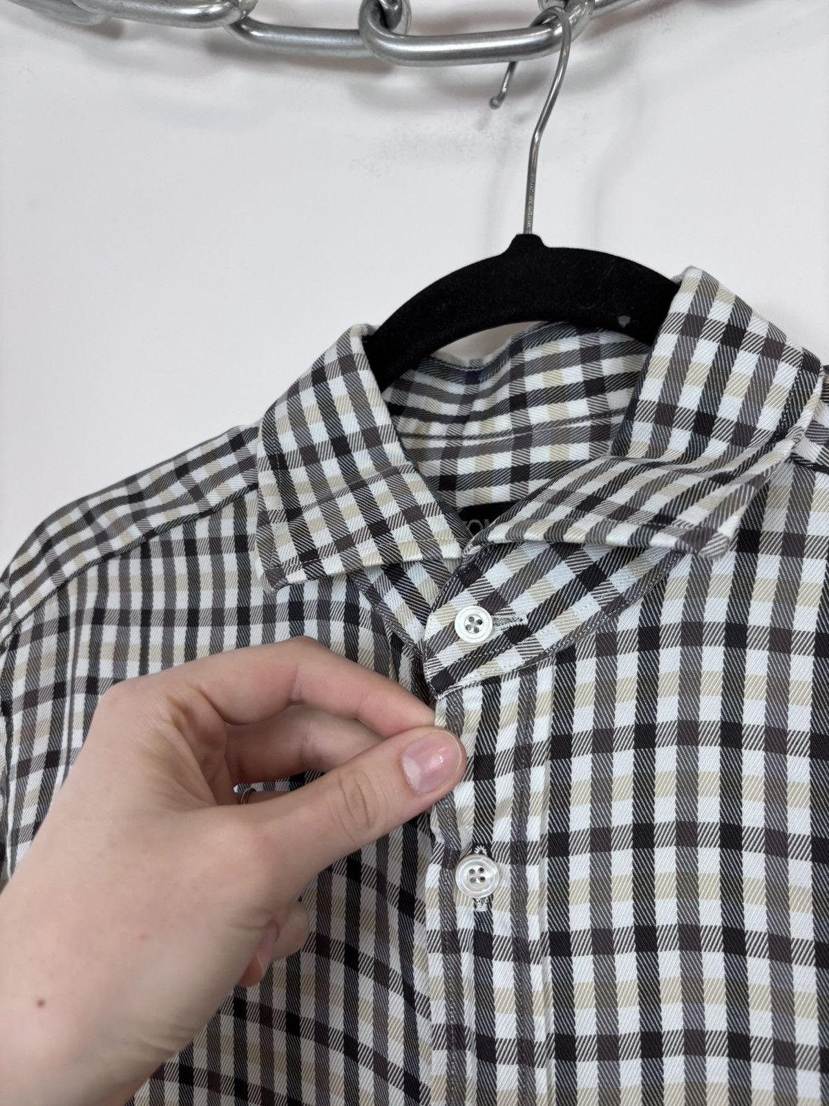 Tom Ford Tom Ford Men’s Gingham Check Dress Shirt Long Sleeve Size US M / EU 48-50 / 2 - 5 Thumbnail