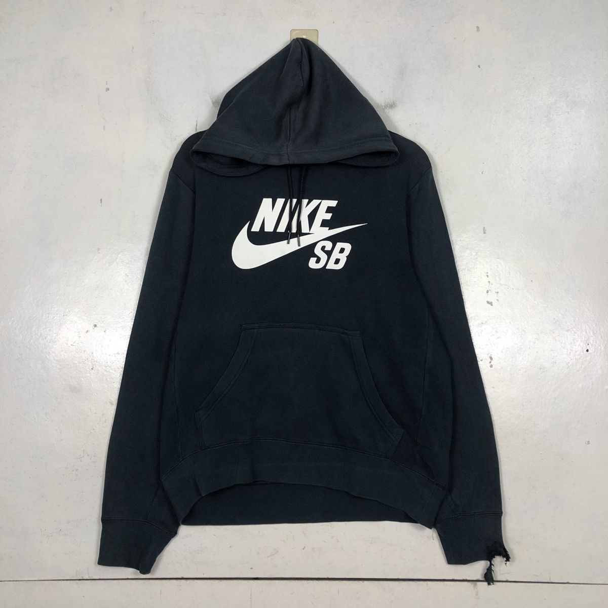 Nike 📌Rich Black Hoodie Pull Over Nike SB Big Swoosh Size US M / EU 48-50 / 2 - 3 Thumbnail