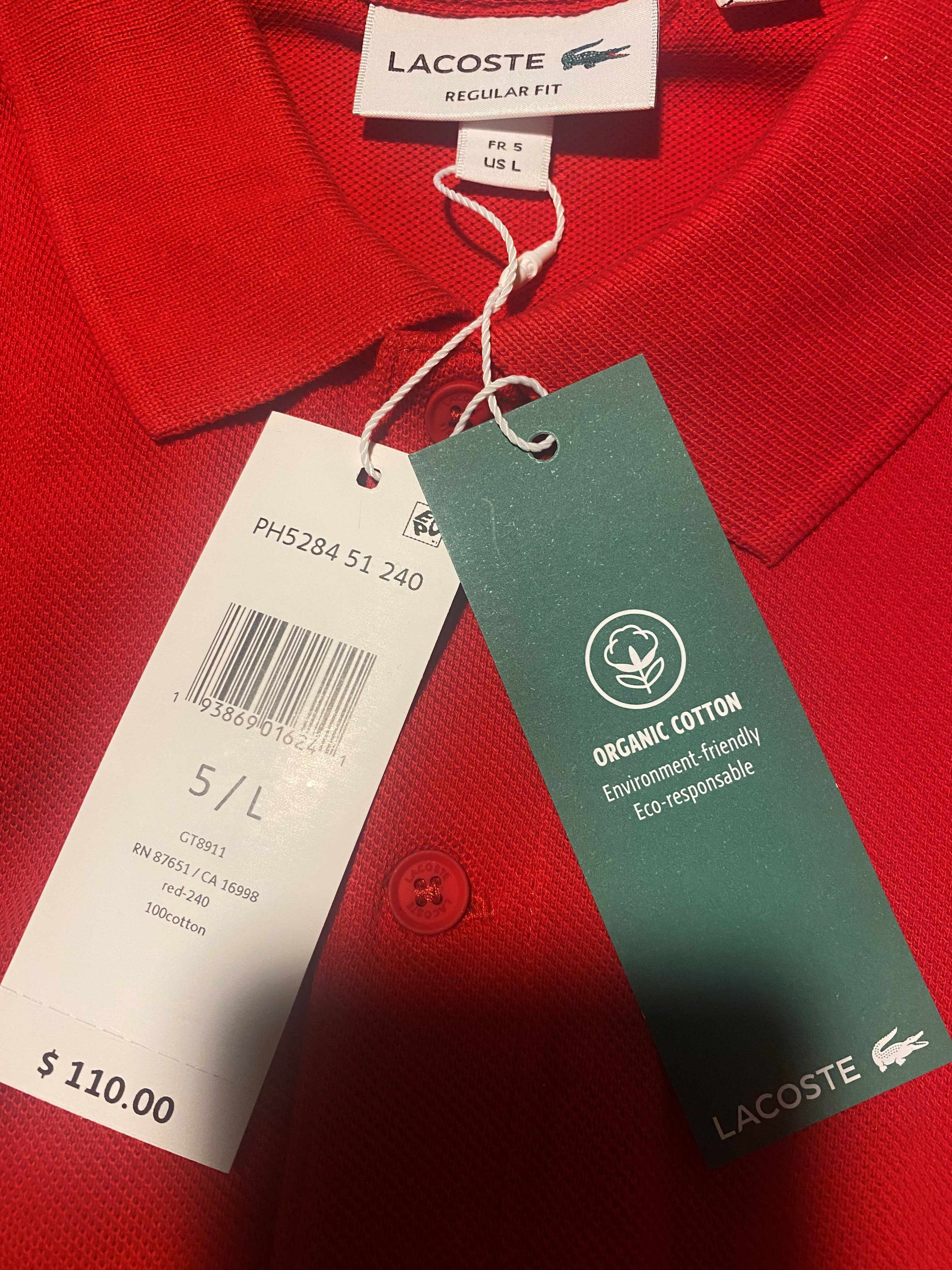 Lacoste RED POLO PRINTED SIZE M Size US M / EU 48-50 / 2 - 7 Thumbnail