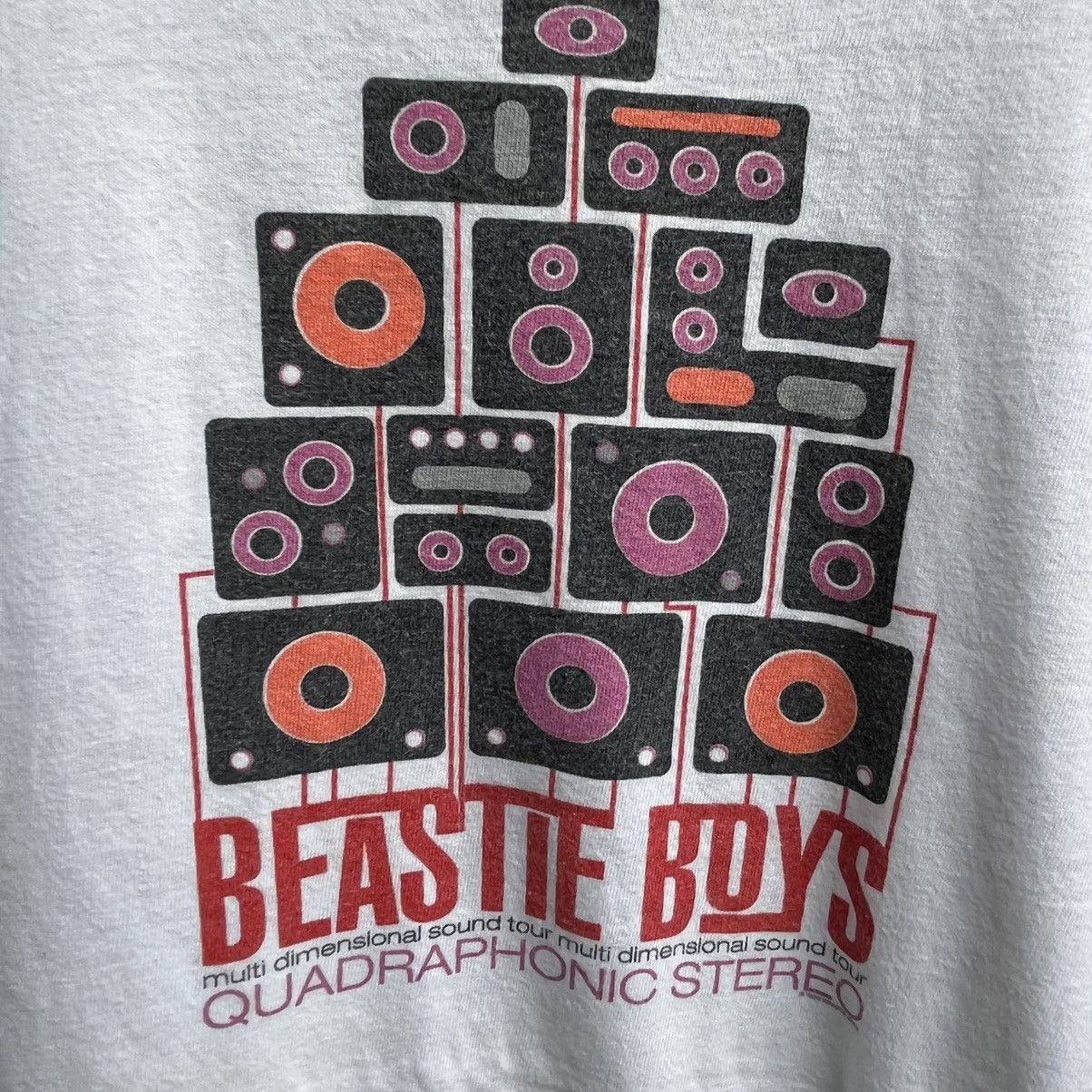 Band Tees Vintage 90s BEASTIE BOYS rap tee quadraphonic stereo Size US L / EU 52-54 / 3 - 4 Thumbnail