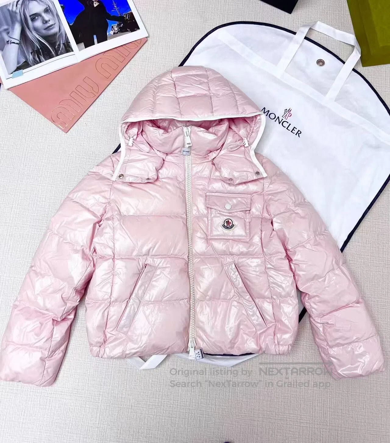 Moncler Moncler Pink Andro Short Down Jacket. Size XS / US 0-2 / IT 36-38 - 1 Thumbnail