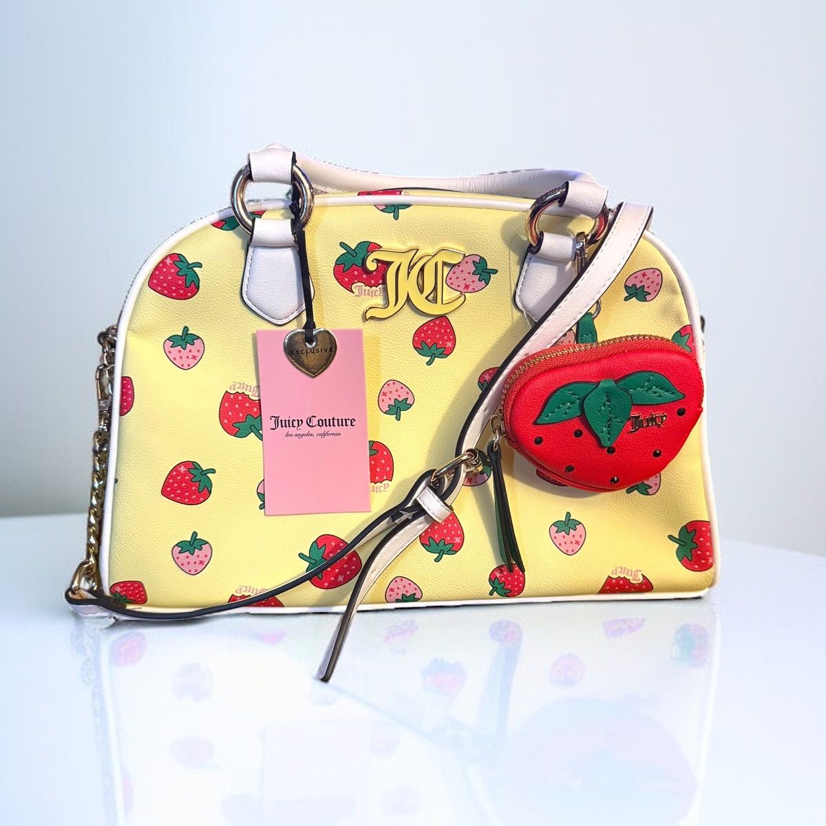 Juicy Couture yellow Sweet N Juicy bowler crossbody bag
