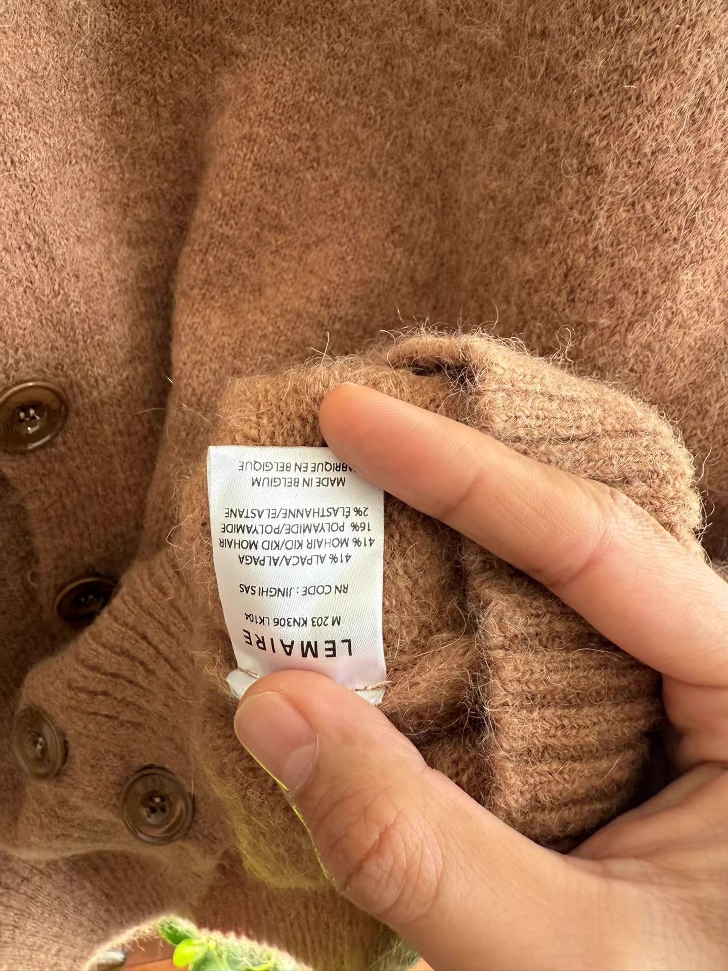 Lemaire Lemaire camel mohair cardigan Q17 Size US S / EU 44-46 / 1 - 4 Thumbnail