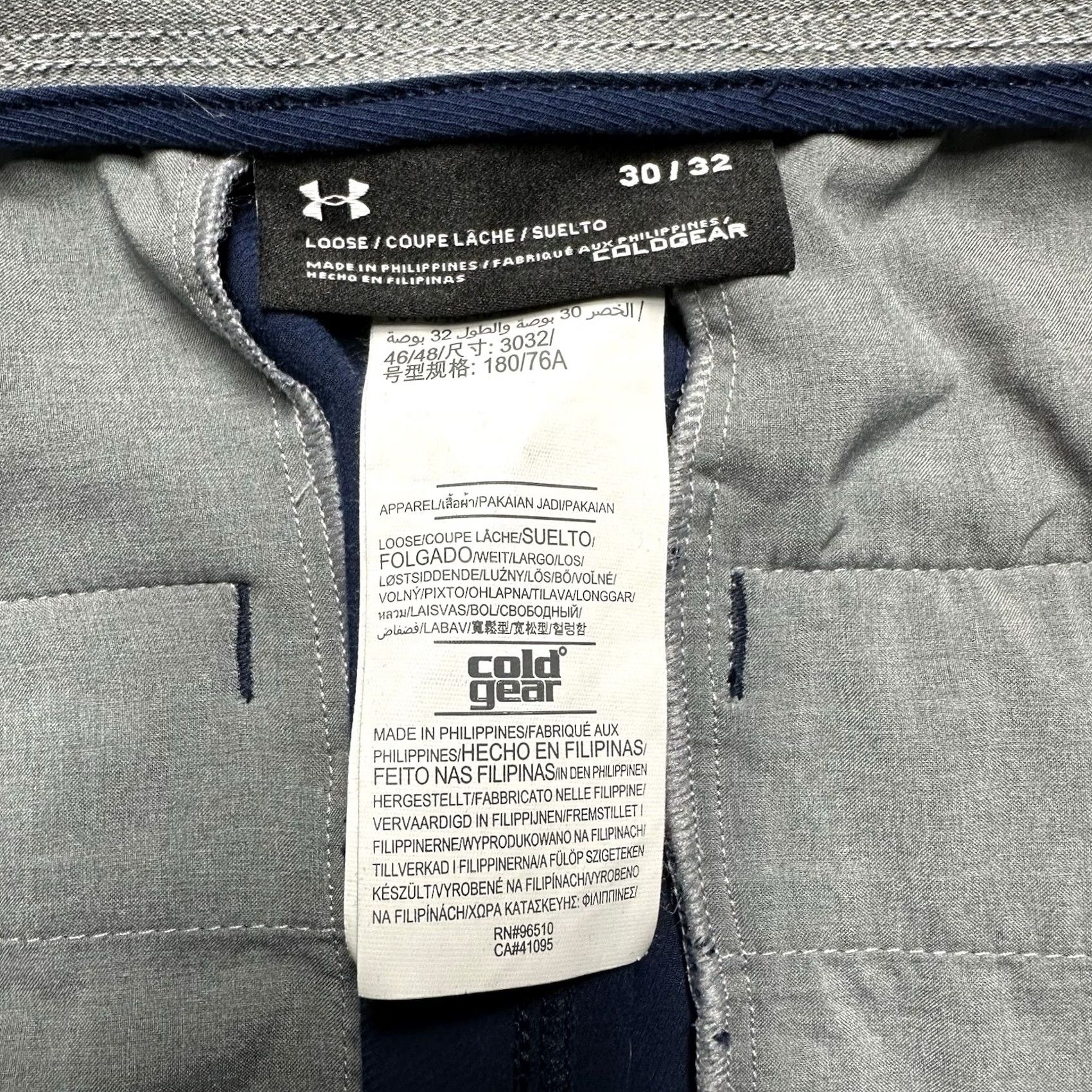 Under Armour Under Armour Pants Mens 30x32 Blue Golf Chino Wool Blend Straight Cold Gear Size US 29 - 7 Thumbnail