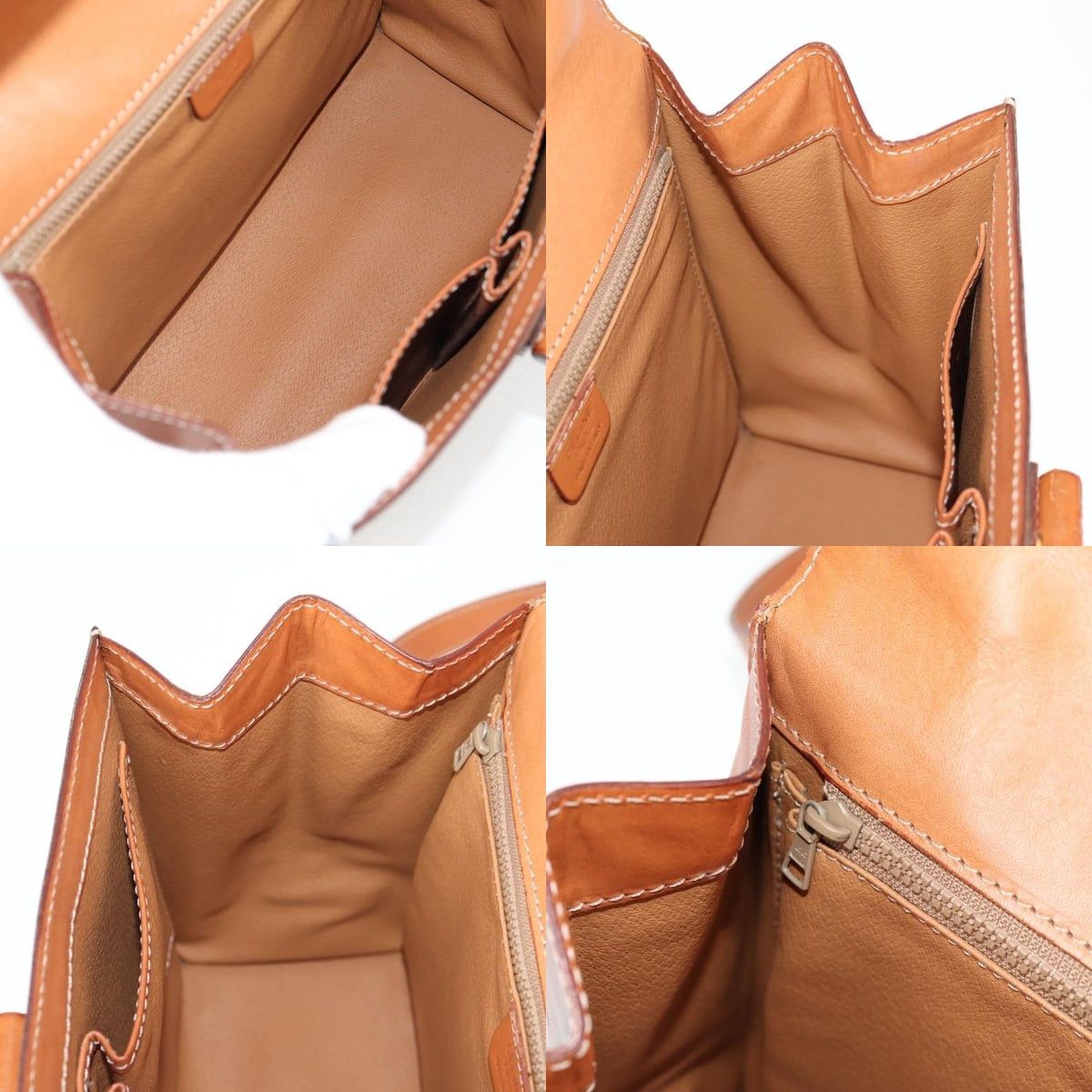 Celine CELINE Macadam Canvas Hand Bag Pvc Leather Brown Gold Size ONE SIZE - 13 Thumbnail