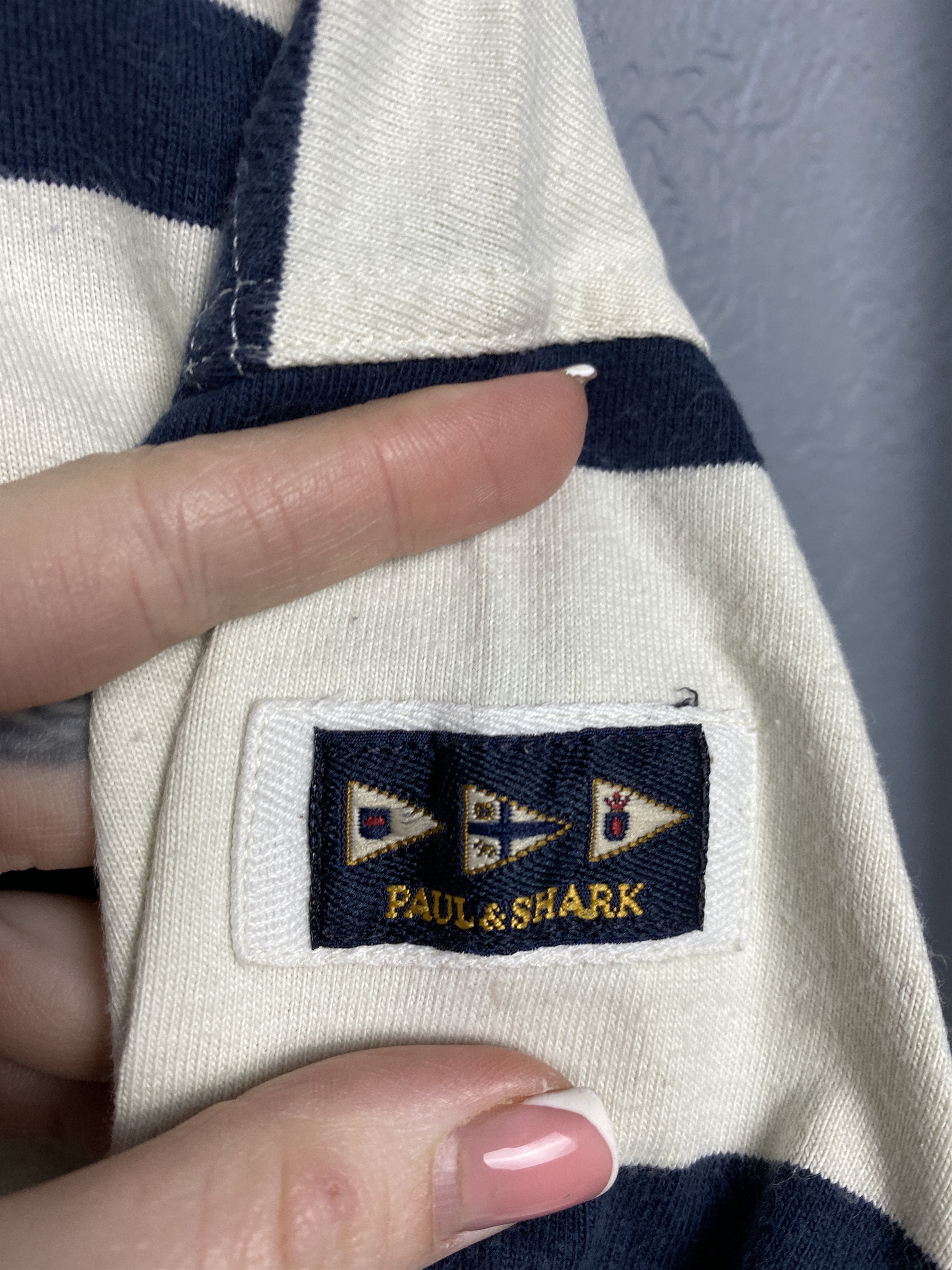 Paul & Shark Paul & Shark Vintage Mens Striped 1\4 Zip Sweatshirt Size US M / EU 48-50 / 2 - 4 Thumbnail
