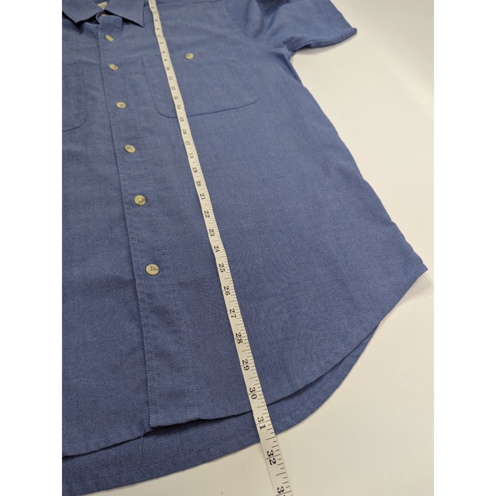 Vintage VINTAGE TravelSmith Shirt Mens M Blue Button Duel Pocket Short Sleeve Size US M / EU 48-50 / 2 - 5 Thumbnail