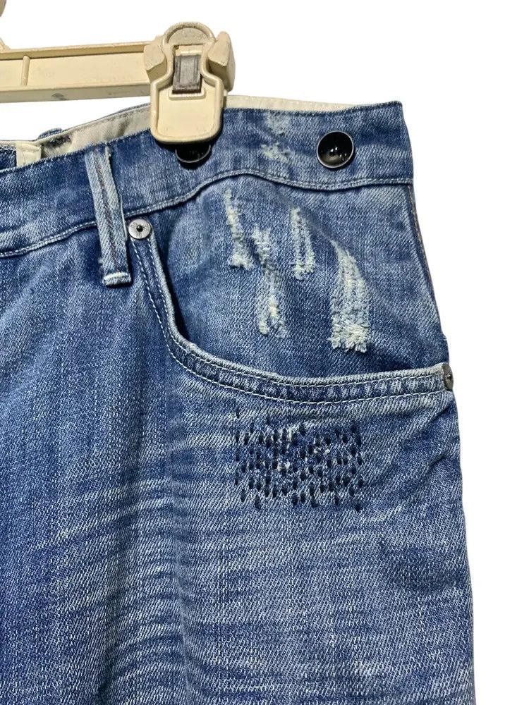 G-Star G Star Raw Denim J cut suspender patch sashiko stitch jeans Size US 34 / EU 50 - 4 Thumbnail