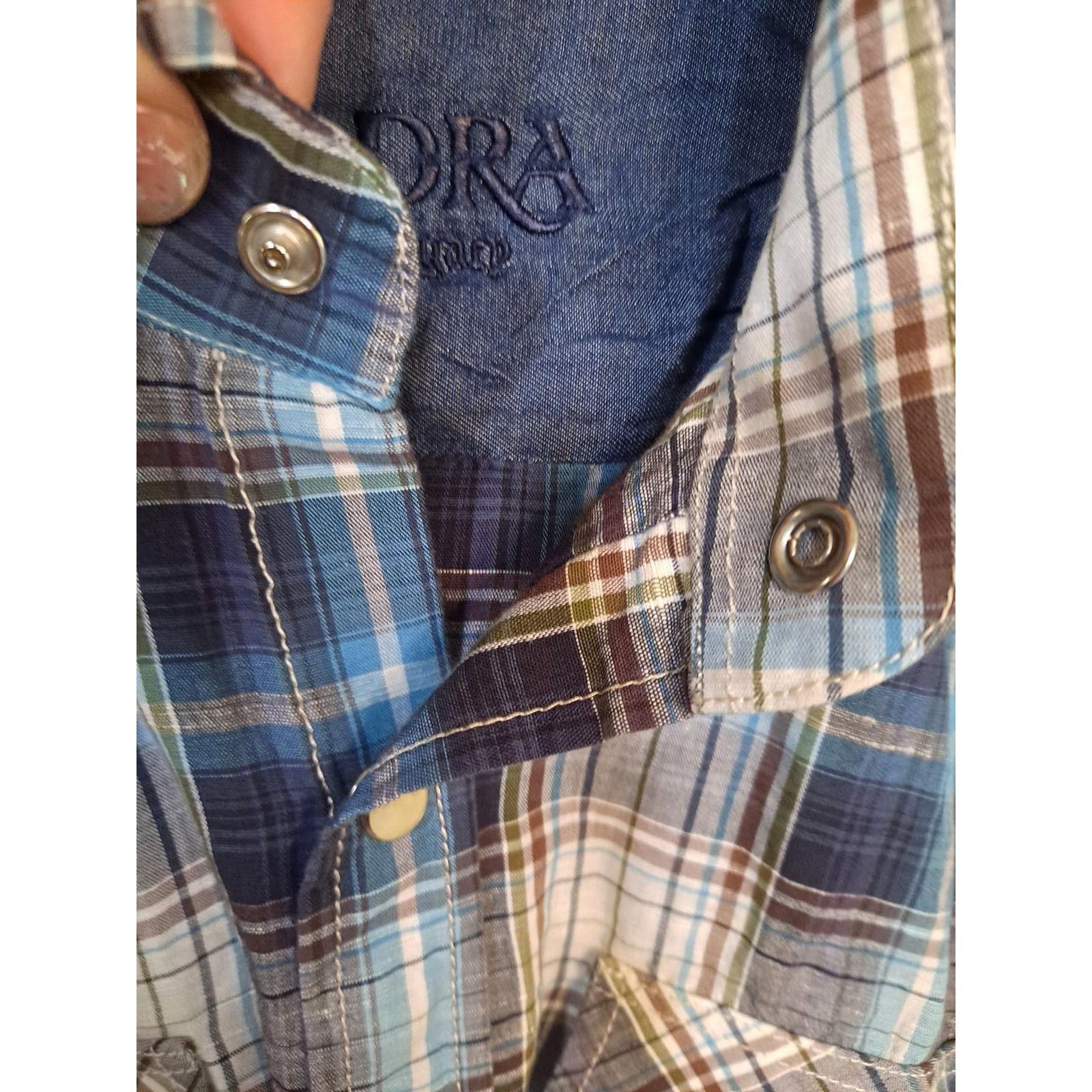 Other Cuadra Blue, Brown and Black Plaid Snap Up Shirt Size US M / EU 48-50 / 2 - 3 Thumbnail