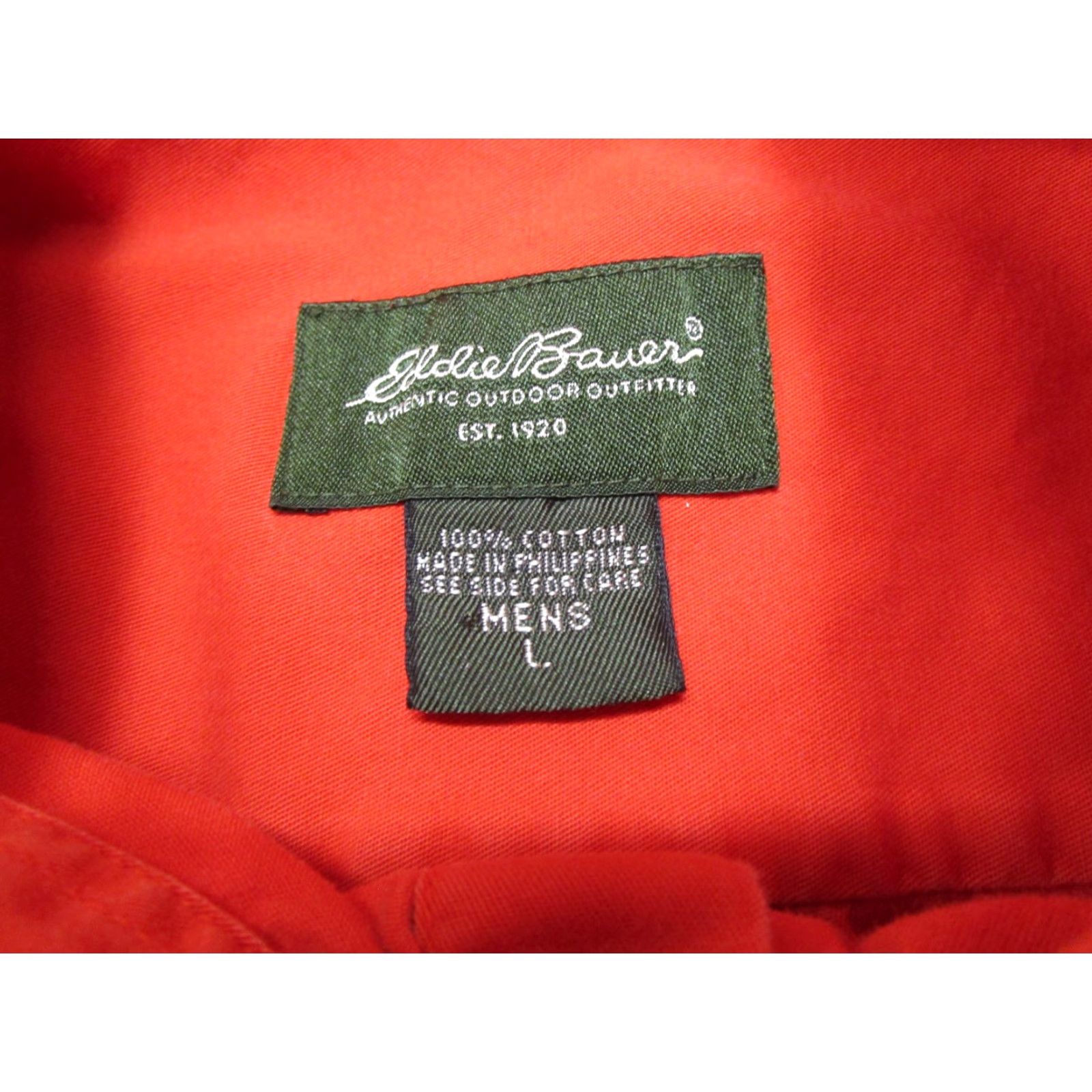 Eddie Bauer Eddie Bauer Mens Button-Up Long Sleeve Shirt L Orange VTG Y2K Outdoors Shirt Mens L Orange Eddie Bauer Button-Up VTG Outdoors 90s? Size US L / EU 52-54 / 3 - 2 Thumbnail