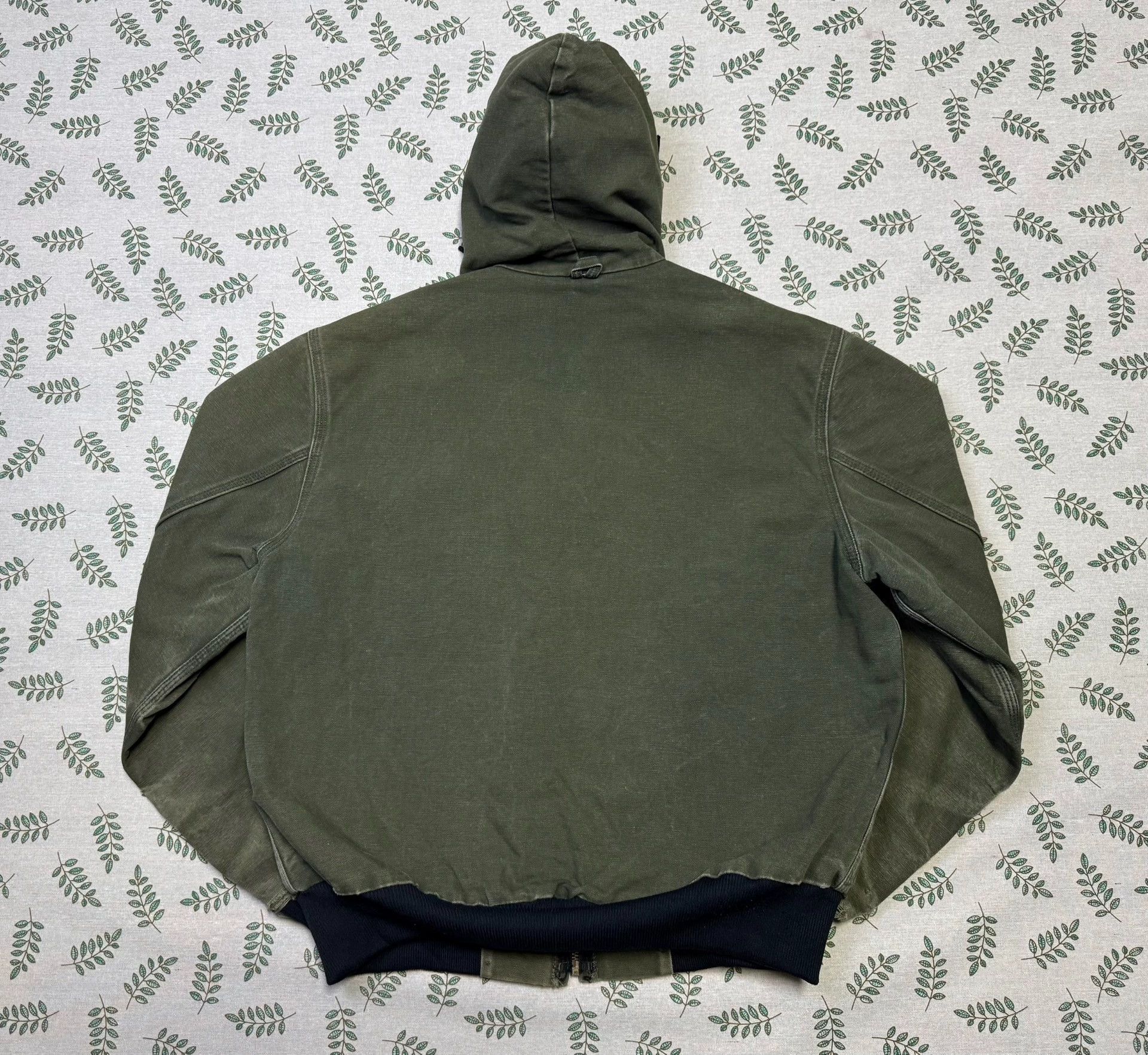 Carhartt Carhartt J03 Vintage Green M Hooded Work Jacket Size US M / EU 48-50 / 2 - 5 Thumbnail