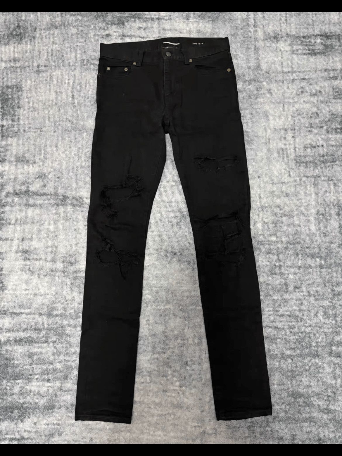 Saint Laurent Paris Saint Laurent Paris by Hedi 16SS Distressed Denim-2508 Size US 29 - 1 Thumbnail