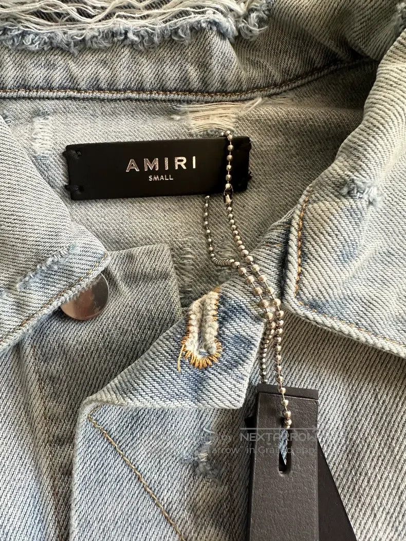 Amiri Amiri Size S The rendering ruined the denim jacket Size US S / EU 44-46 / 1 - 5 Thumbnail