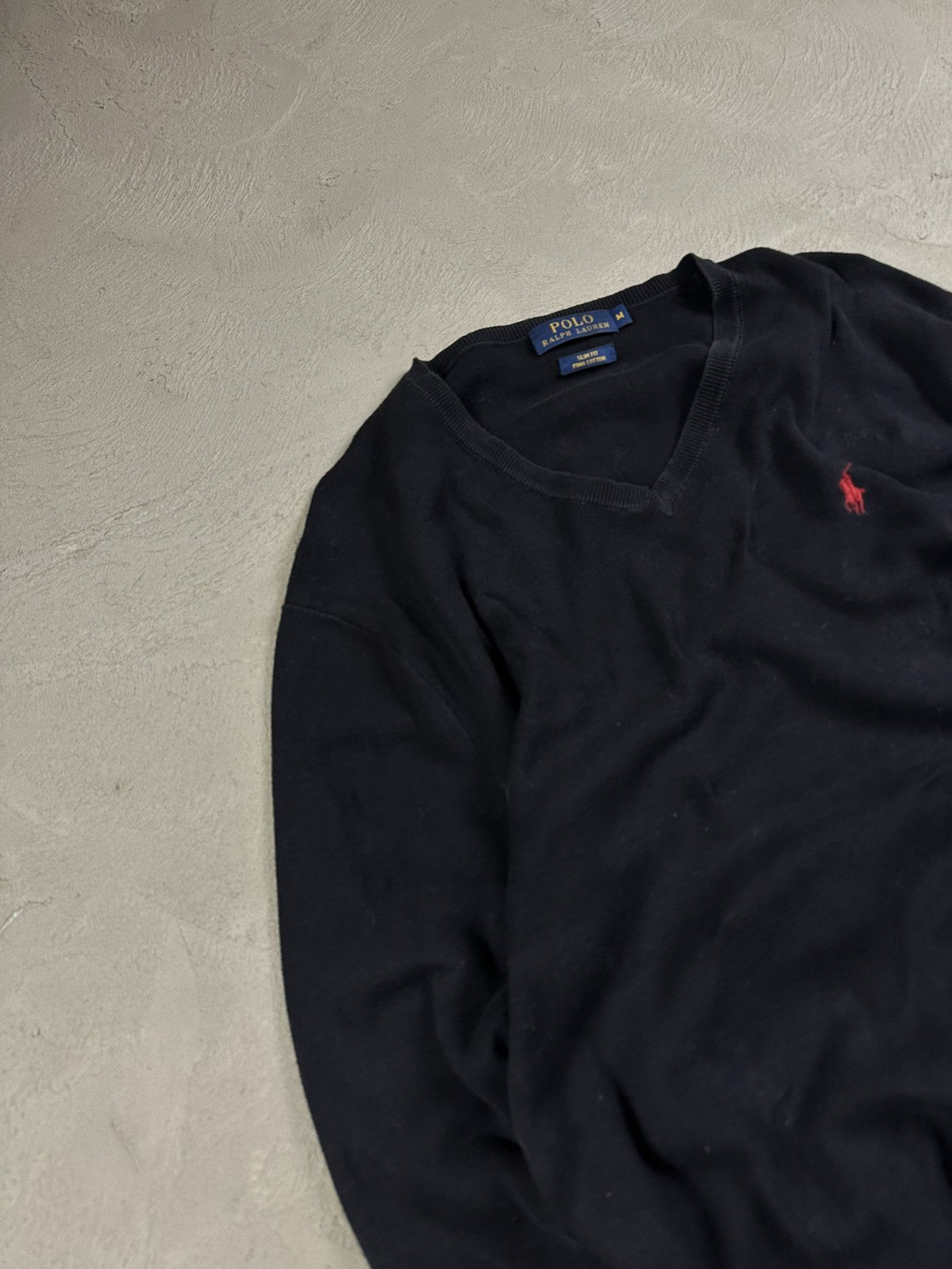 Polo Ralph Lauren Polo Ralph Lauren Logo Cotton V-neck Boxy Sweater Size US L / EU 52-54 / 3 - 6 Thumbnail