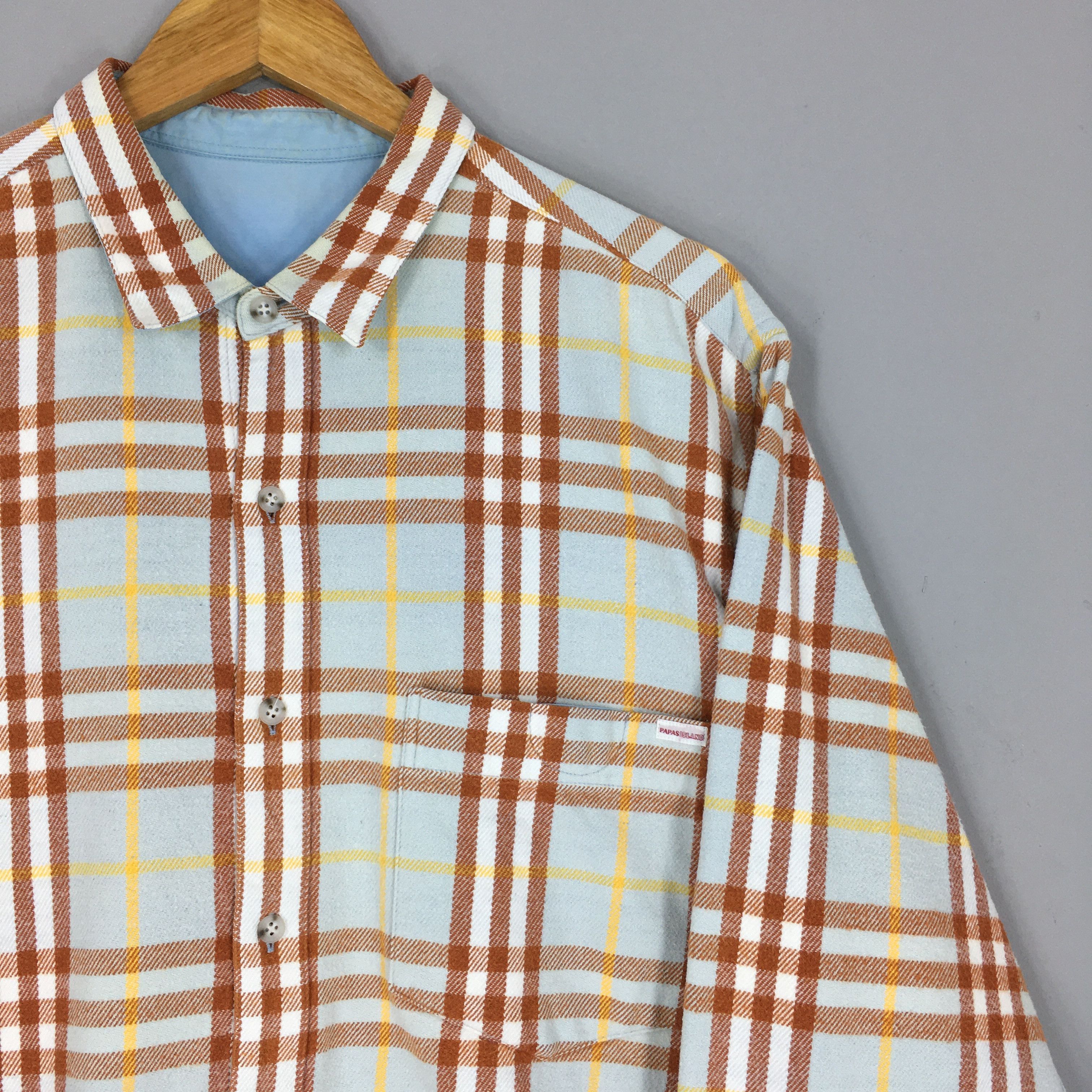 Japanese Brand × Vintage Vintage Papas Island Japan Flannel Shirt Large Size US L / EU 52-54 / 3 - 2 Thumbnail