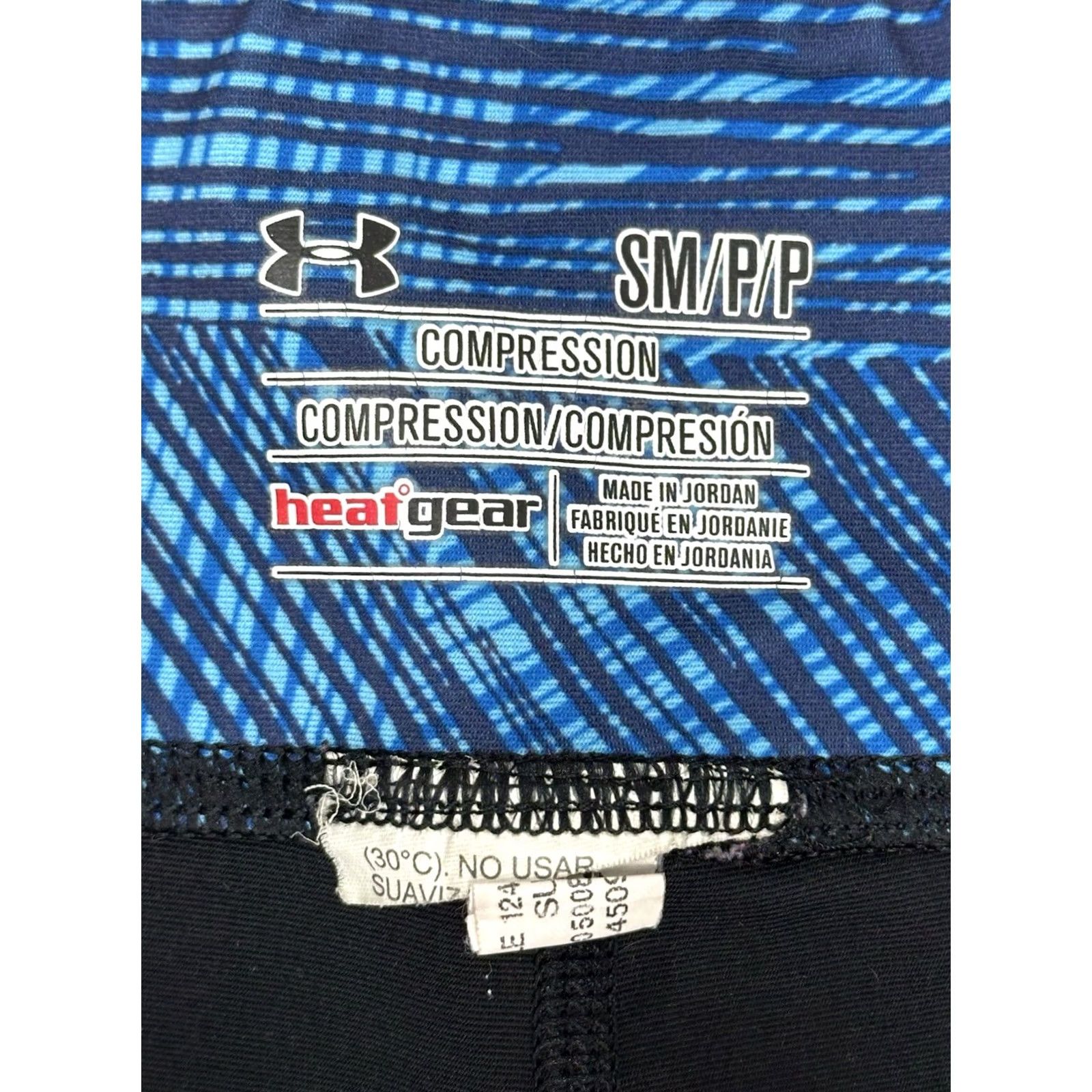 Under Armour Under Armour Womens Capris Size Small Black Blue Compression Legging Heatgear Capris Size 28" / US 6 / IT 42 - 3 Thumbnail