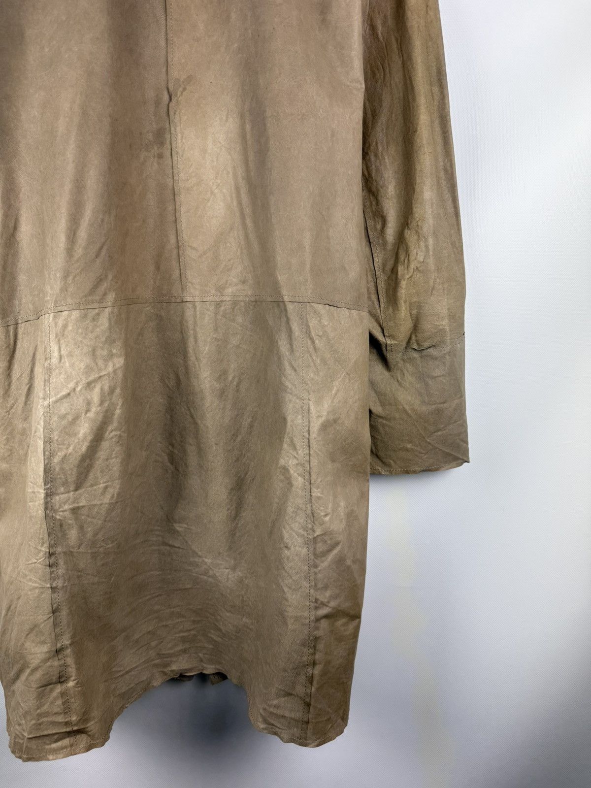 Annette Gortz Gortz Avant-Garde Lamb Leather Unlined Trench Coat Jacket Size S / US 4 / IT 40 - 19 Thumbnail